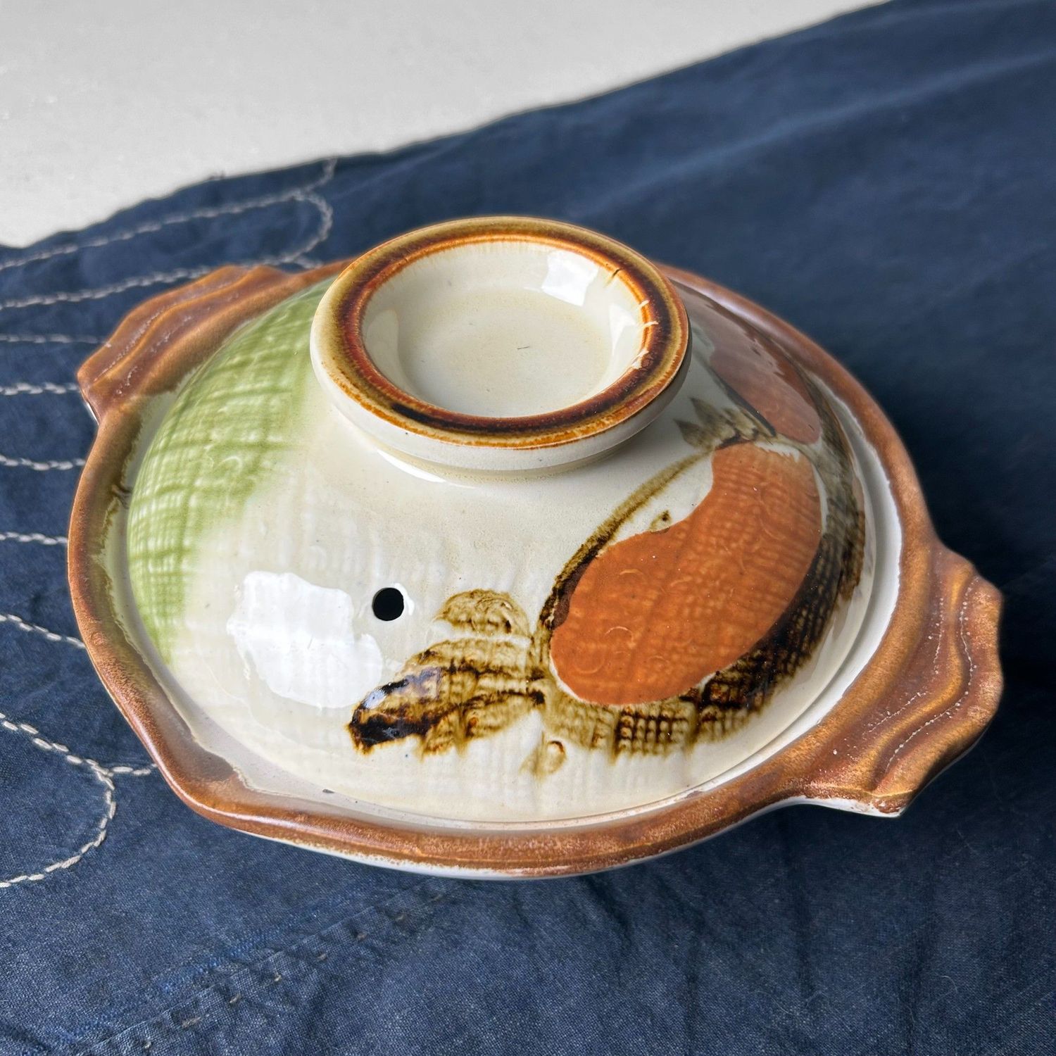 Japanse Donabe, Decoratieve Aardewerken Kookpot, Shōwa Periode.