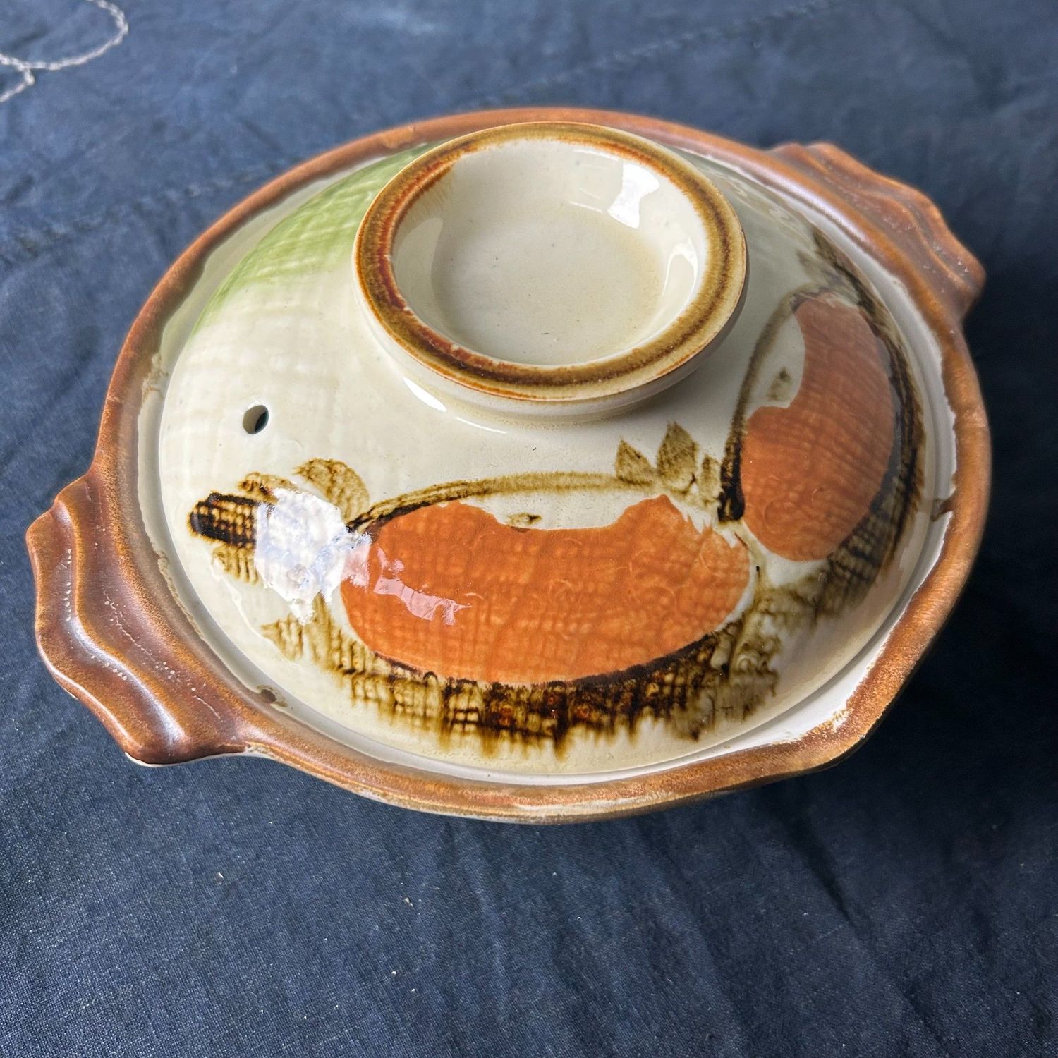 Japanse Donabe, Decoratieve Aardewerken Kookpot, Shōwa Periode.