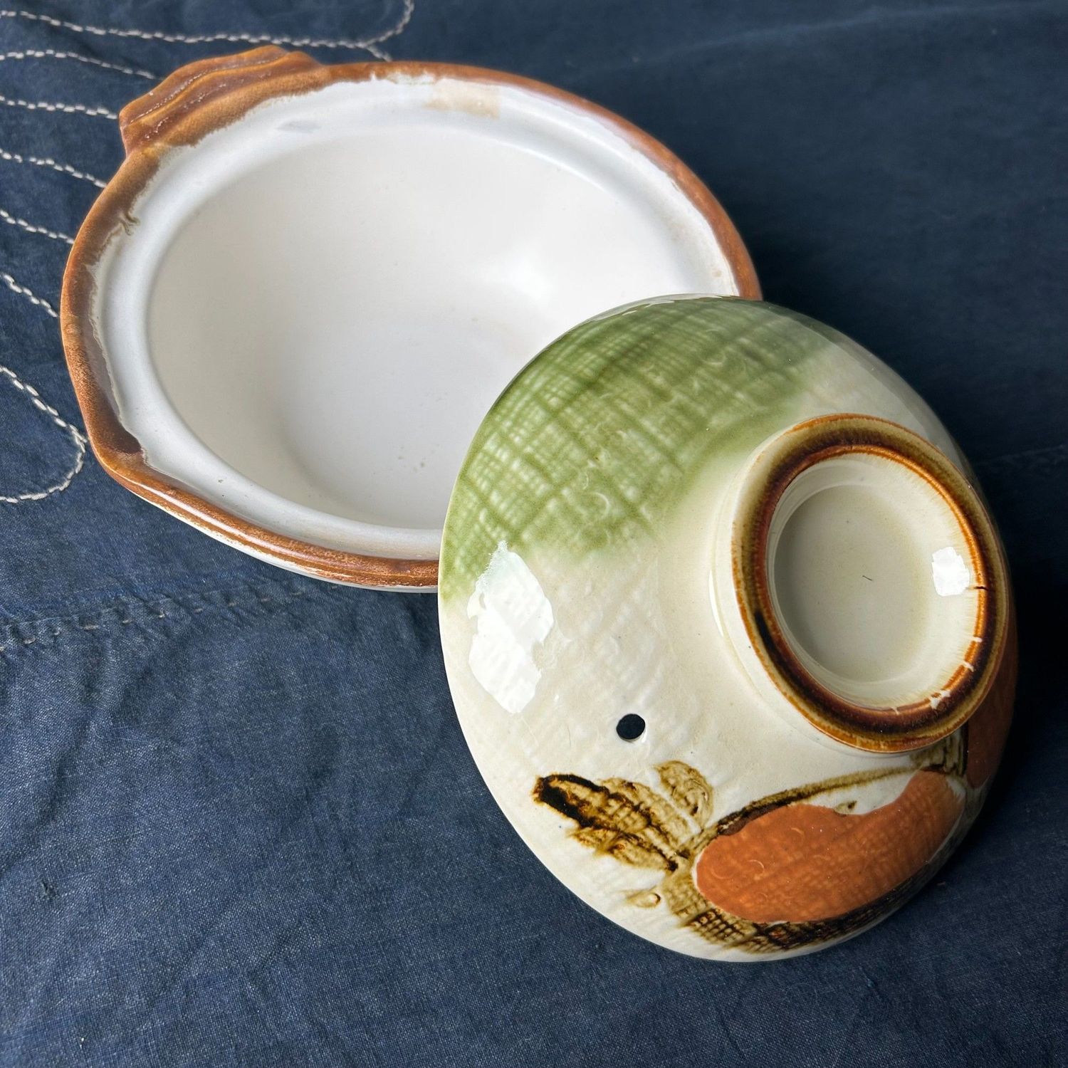 Japanse Donabe, Decoratieve Aardewerken Kookpot, Shōwa Periode.