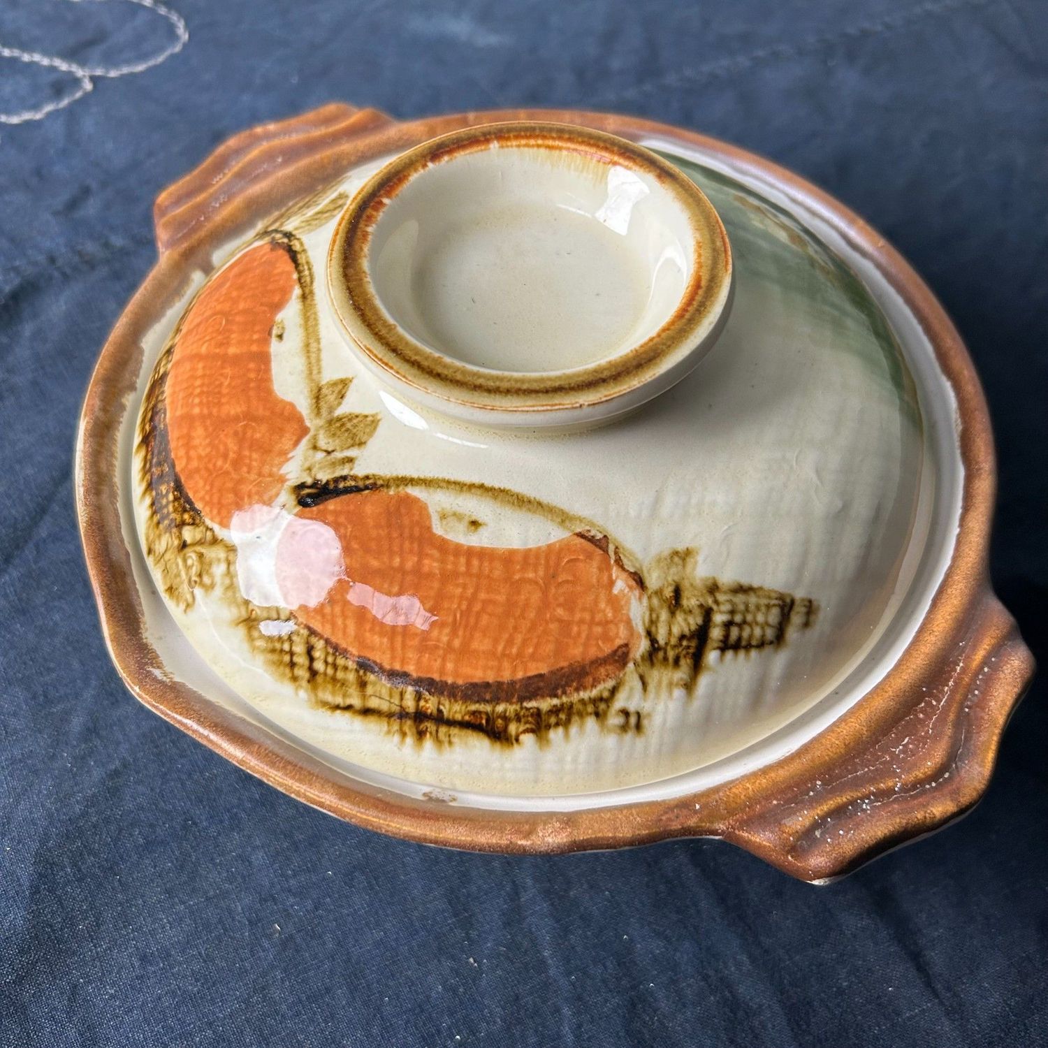 Japanse Donabe, Decoratieve Aardewerken Kookpot, Shōwa Periode.
