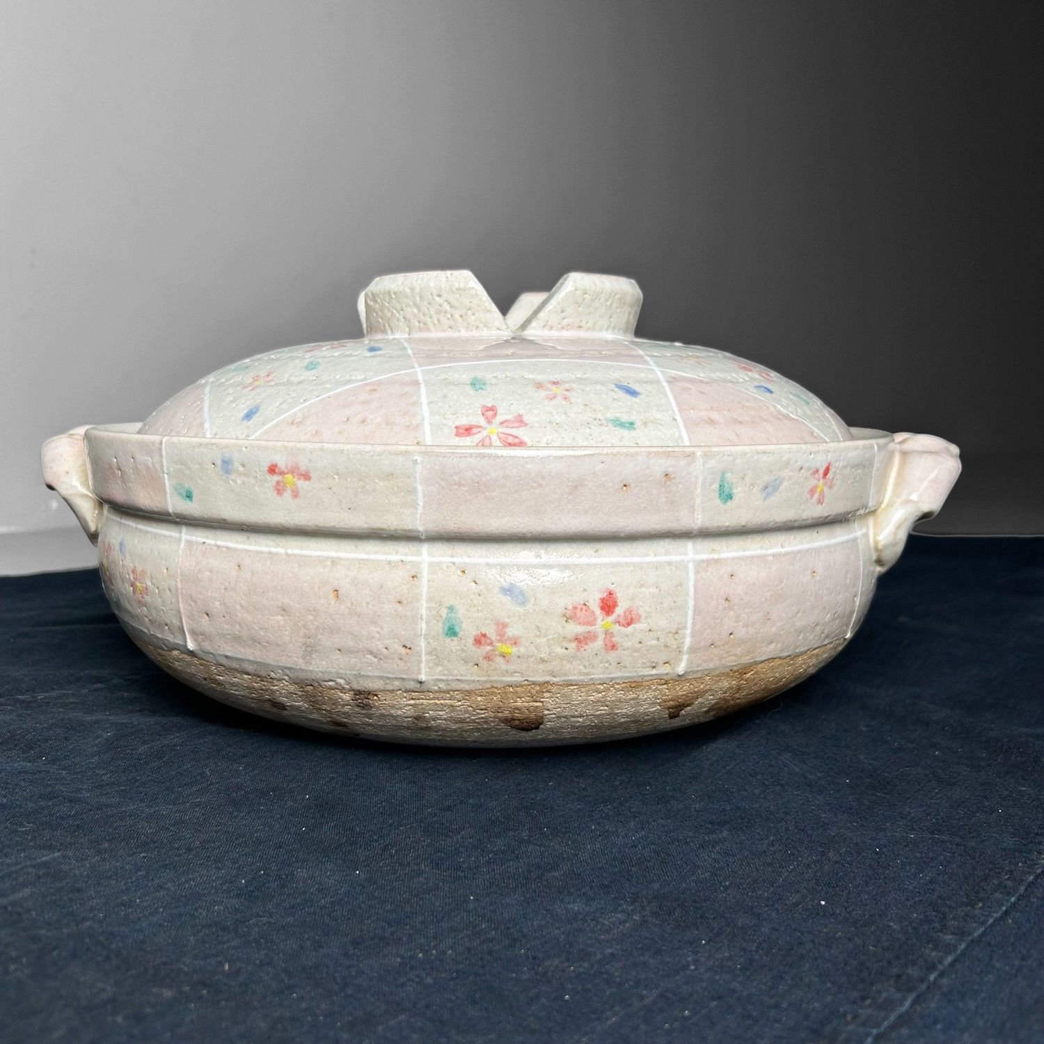 Grote Japanse Donabe, Aardewerken Kookpot, Shōwa Periode.