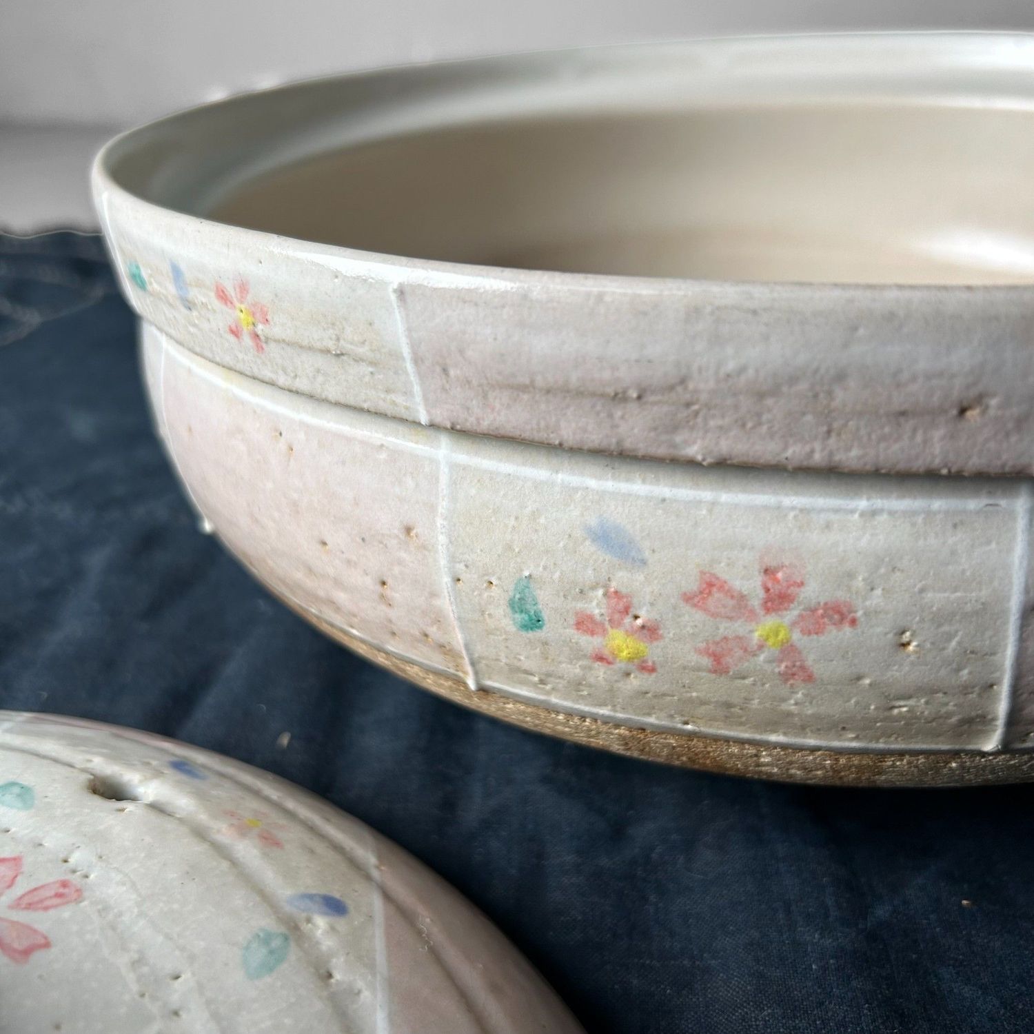 Grote Japanse Donabe, Aardewerken Kookpot, Shōwa Periode.