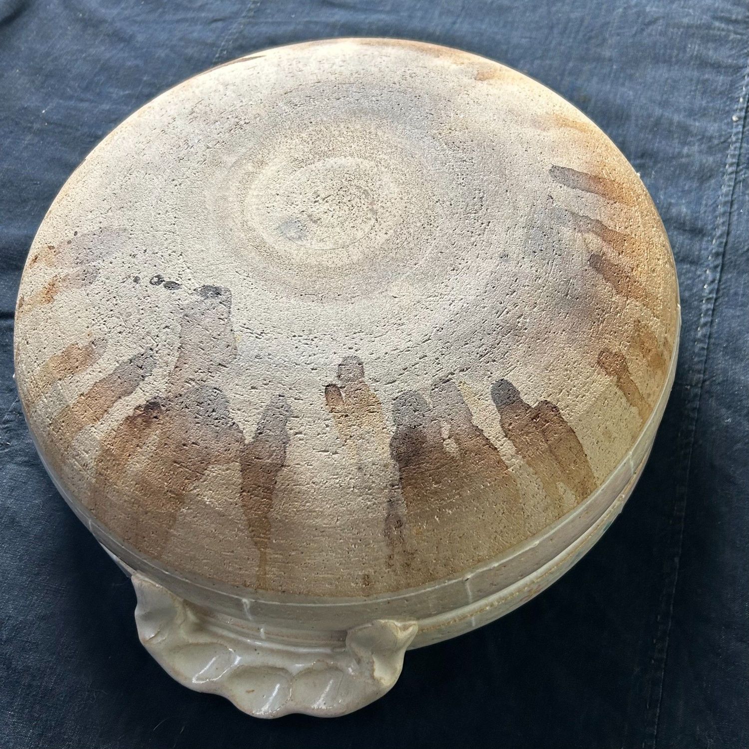 Grote Japanse Donabe, Aardewerken Kookpot, Shōwa Periode.