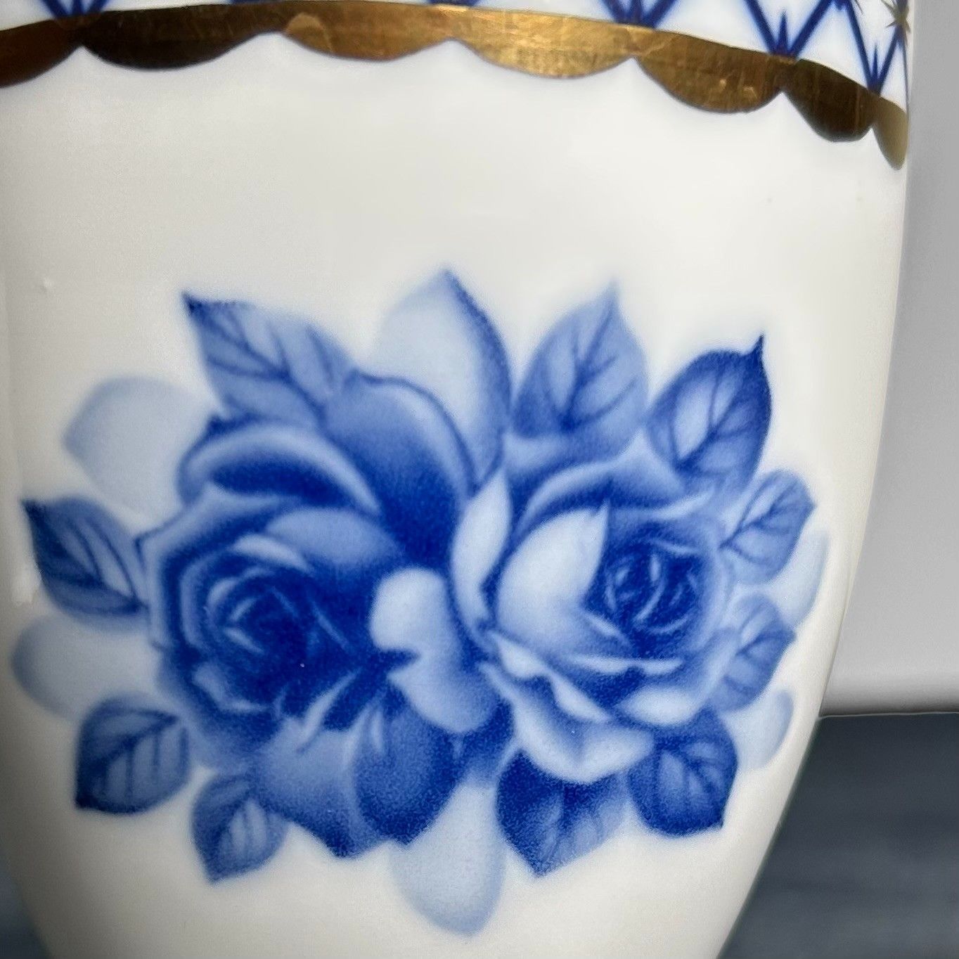 Set of Japanese Porcelain Tea Cups, Yunomi, Nikko, 1950s.