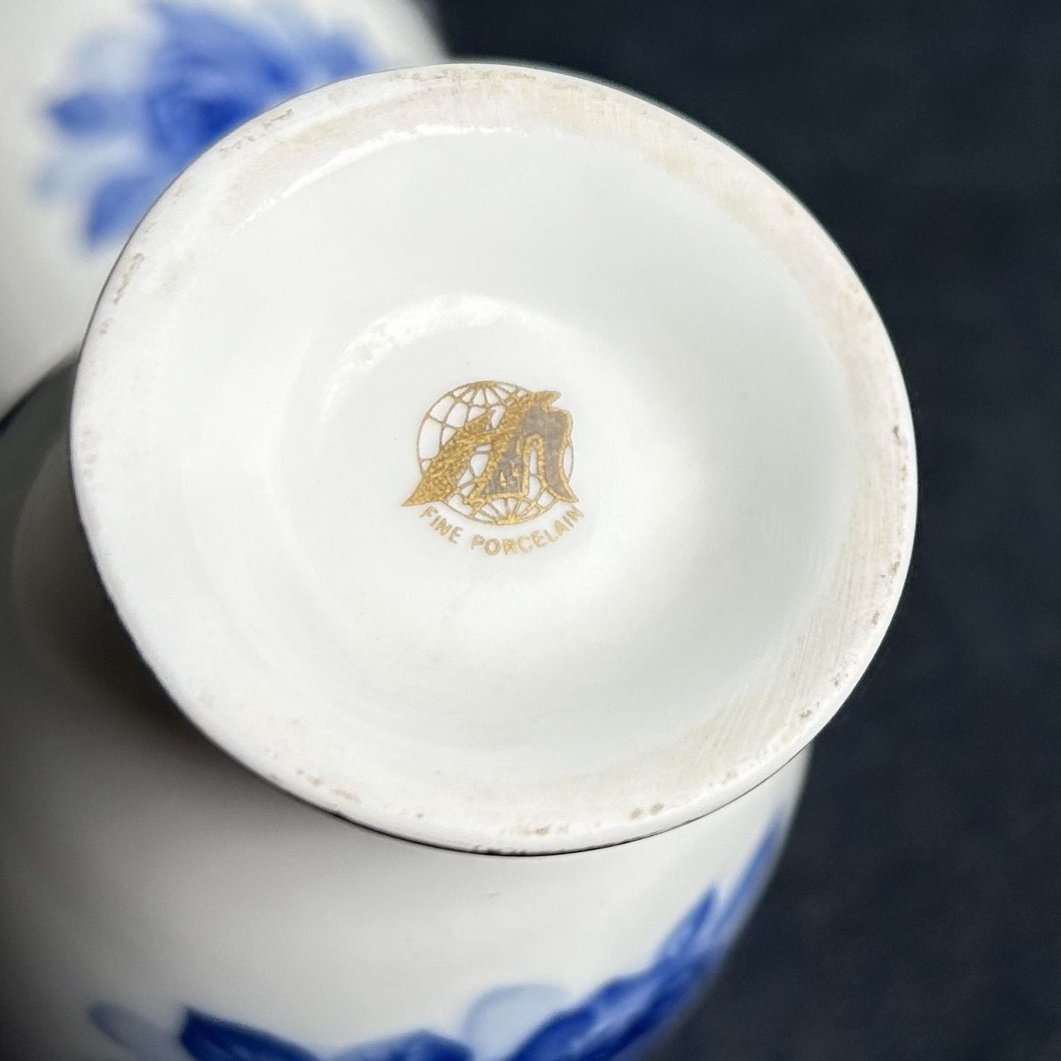 Set of Japanese Porcelain Tea Cups, Yunomi, Nikko, 1950s.