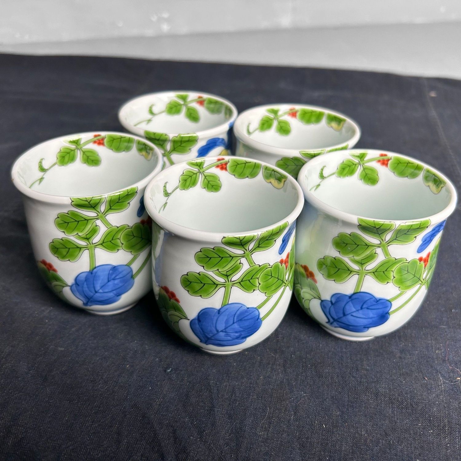 Set Arita Porseleinen Theekoppen, Shobido Kisen, jaren '70.