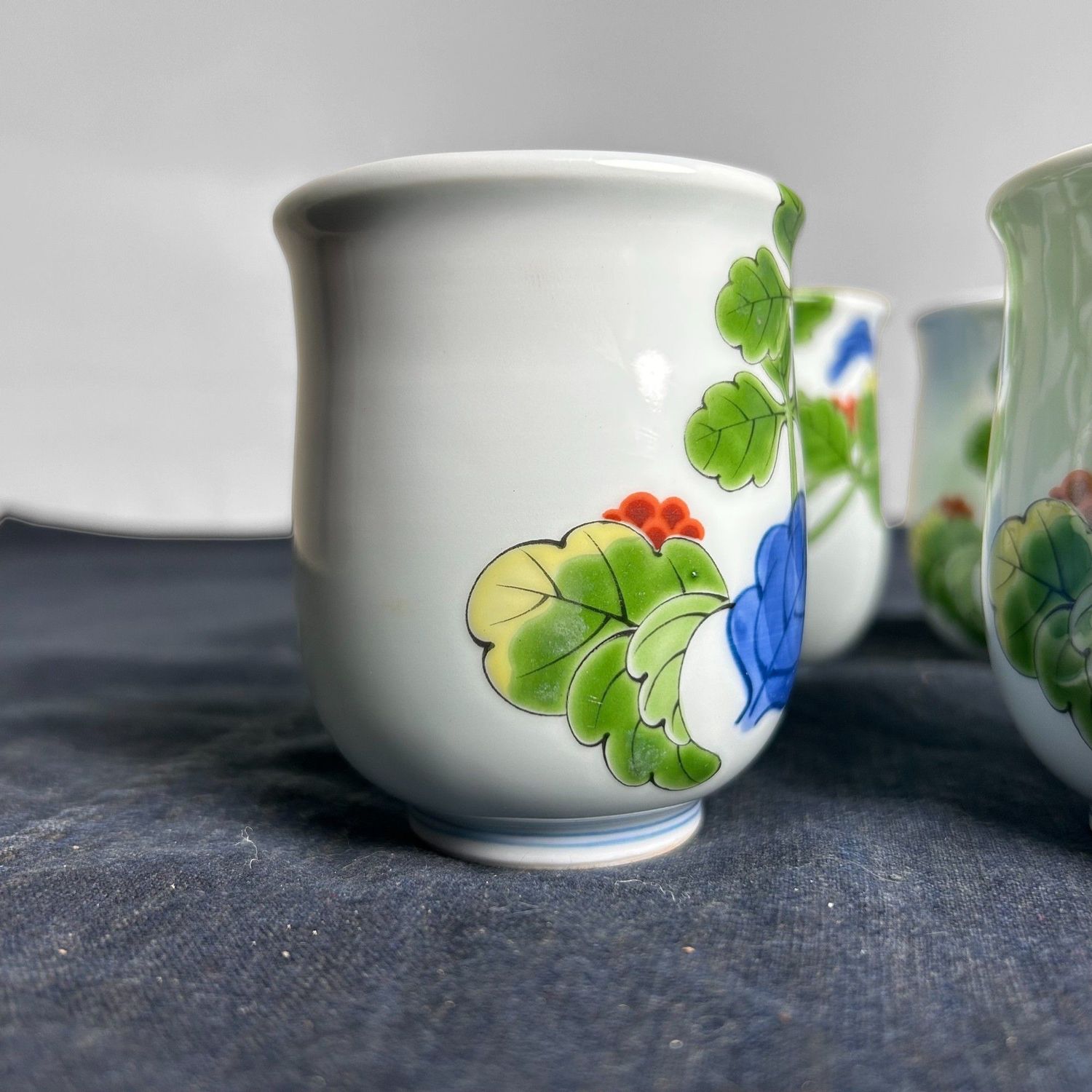Set Arita Porseleinen Theekoppen, Shobido Kisen, jaren '70.