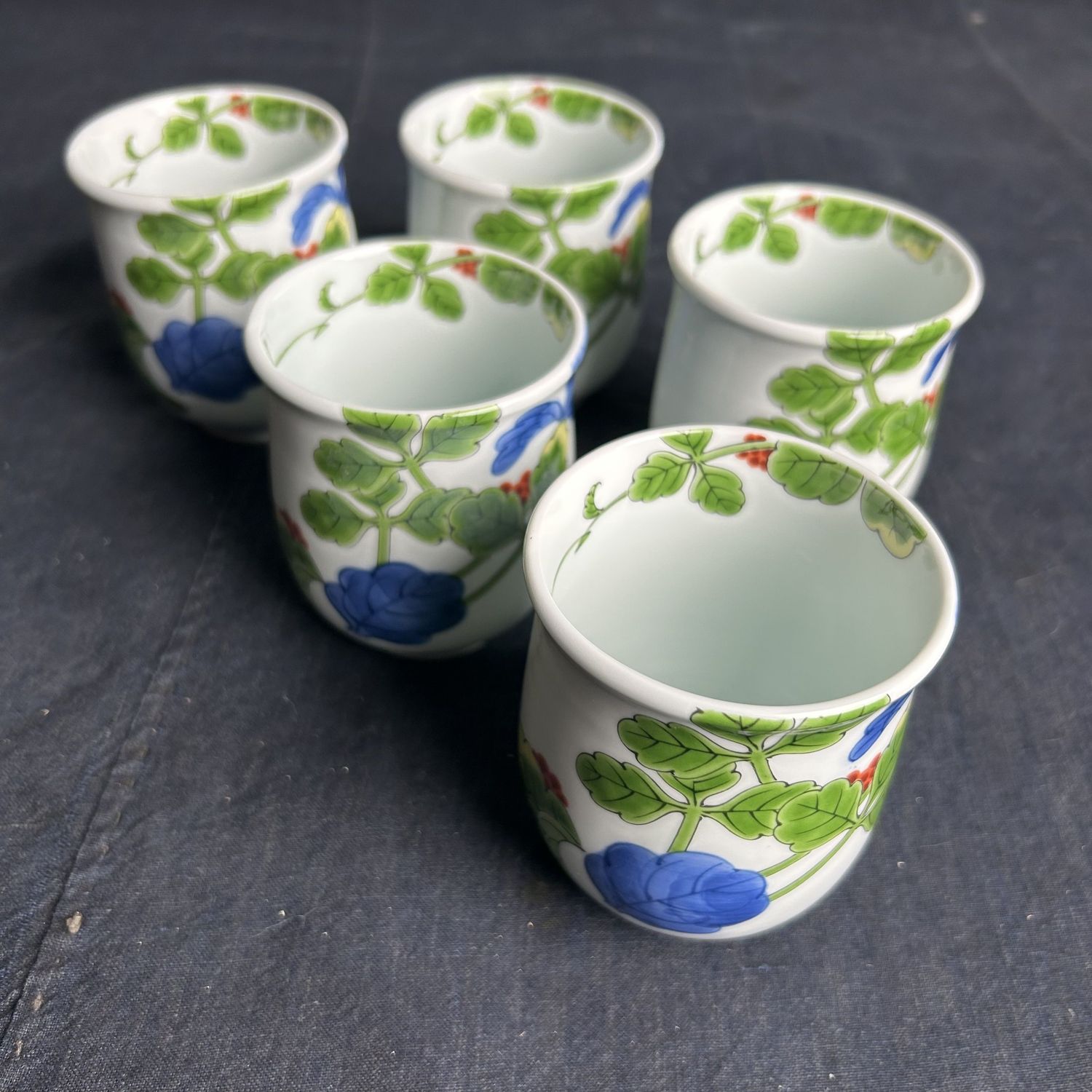 Set Arita Porseleinen Theekoppen, Shobido Kisen, jaren '70.