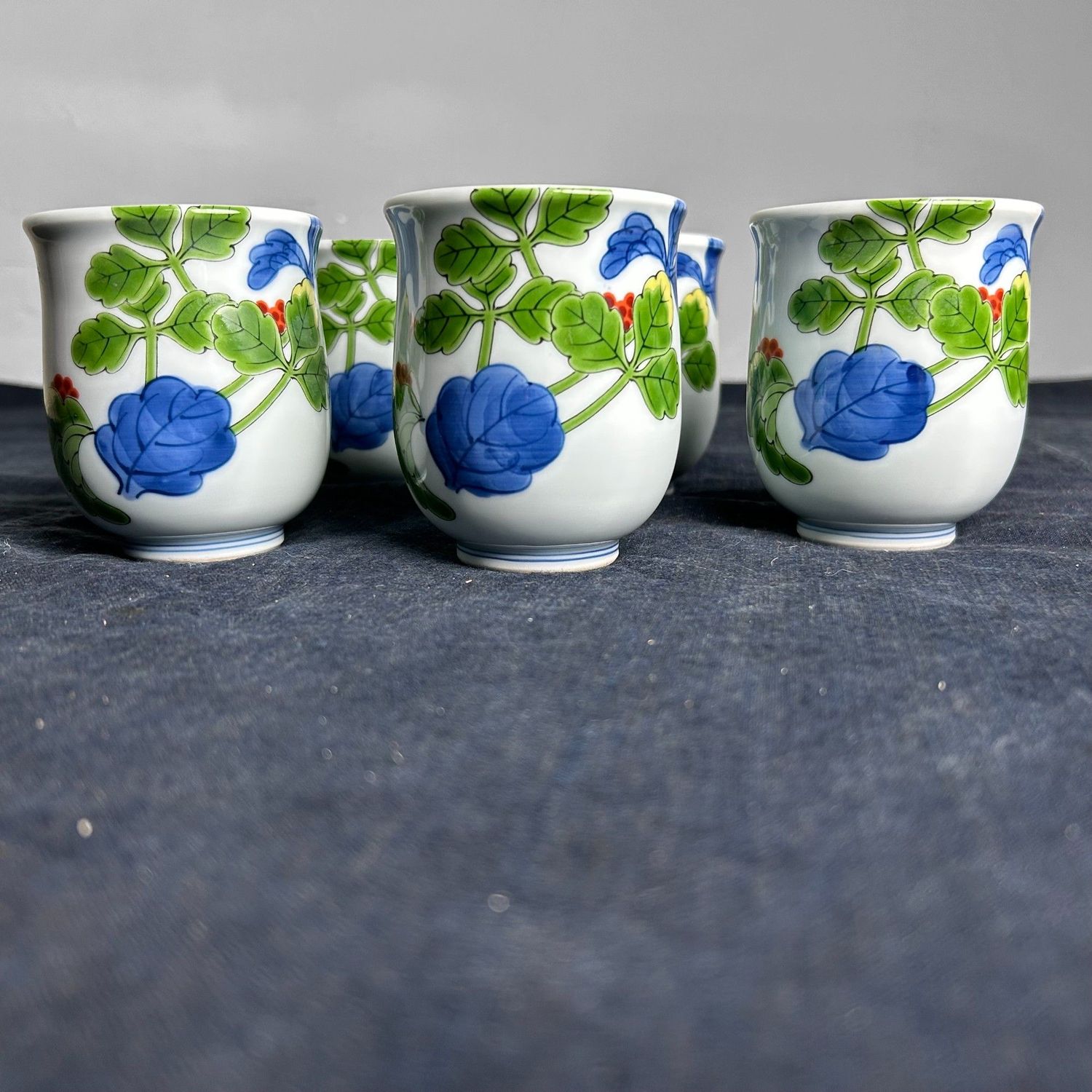Set Arita Porseleinen Theekoppen, Shobido Kisen, jaren '70.
