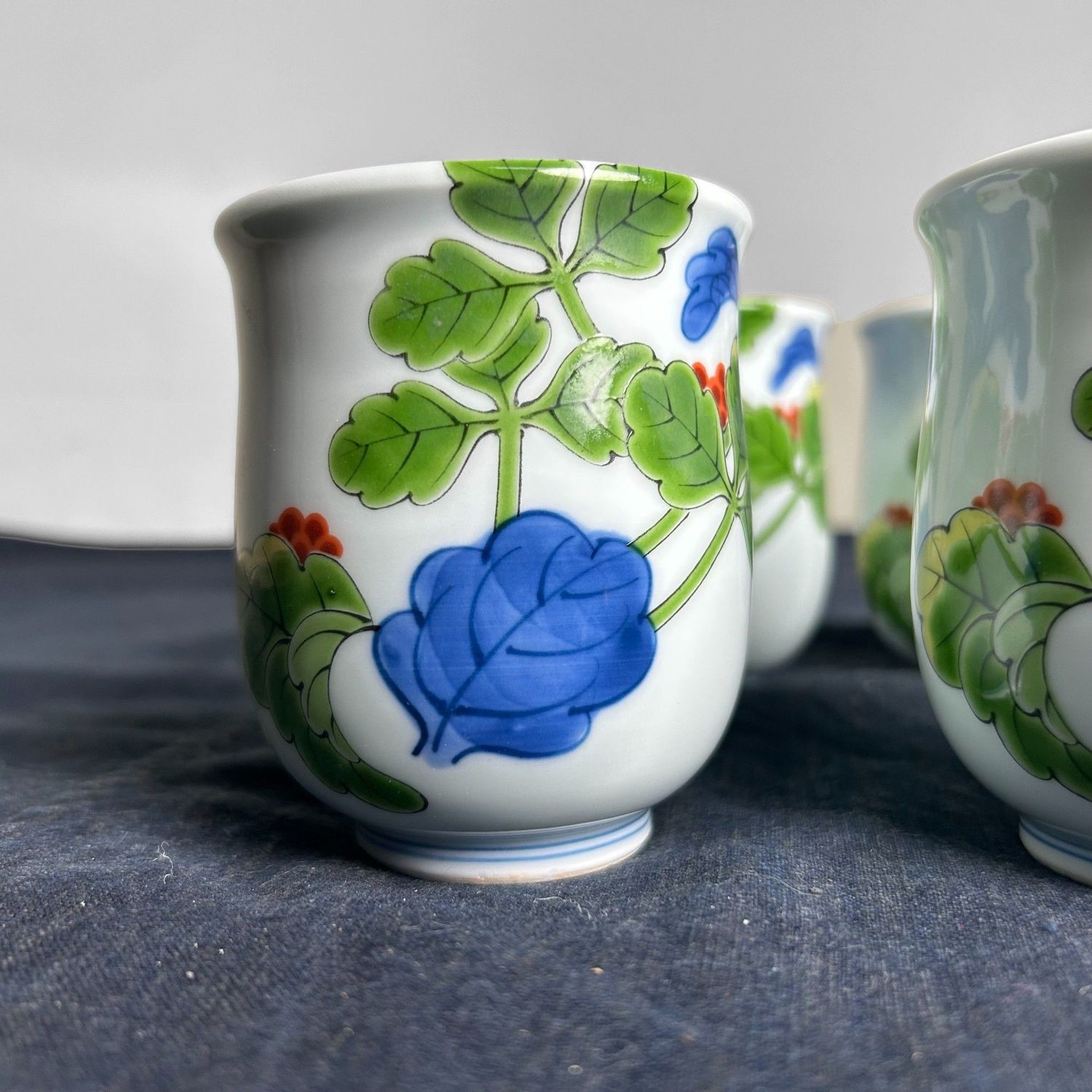 Set Arita Porseleinen Theekoppen, Shobido Kisen, jaren '70.