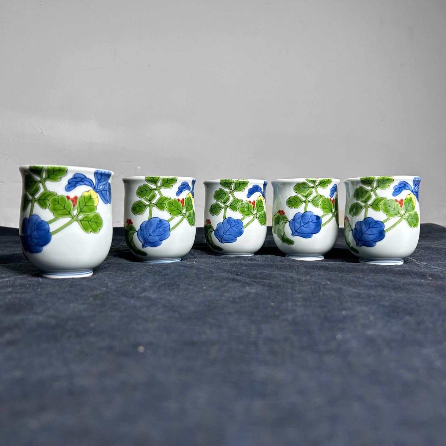 Set Arita Porseleinen Theekoppen, Shobido Kisen, jaren '70.
