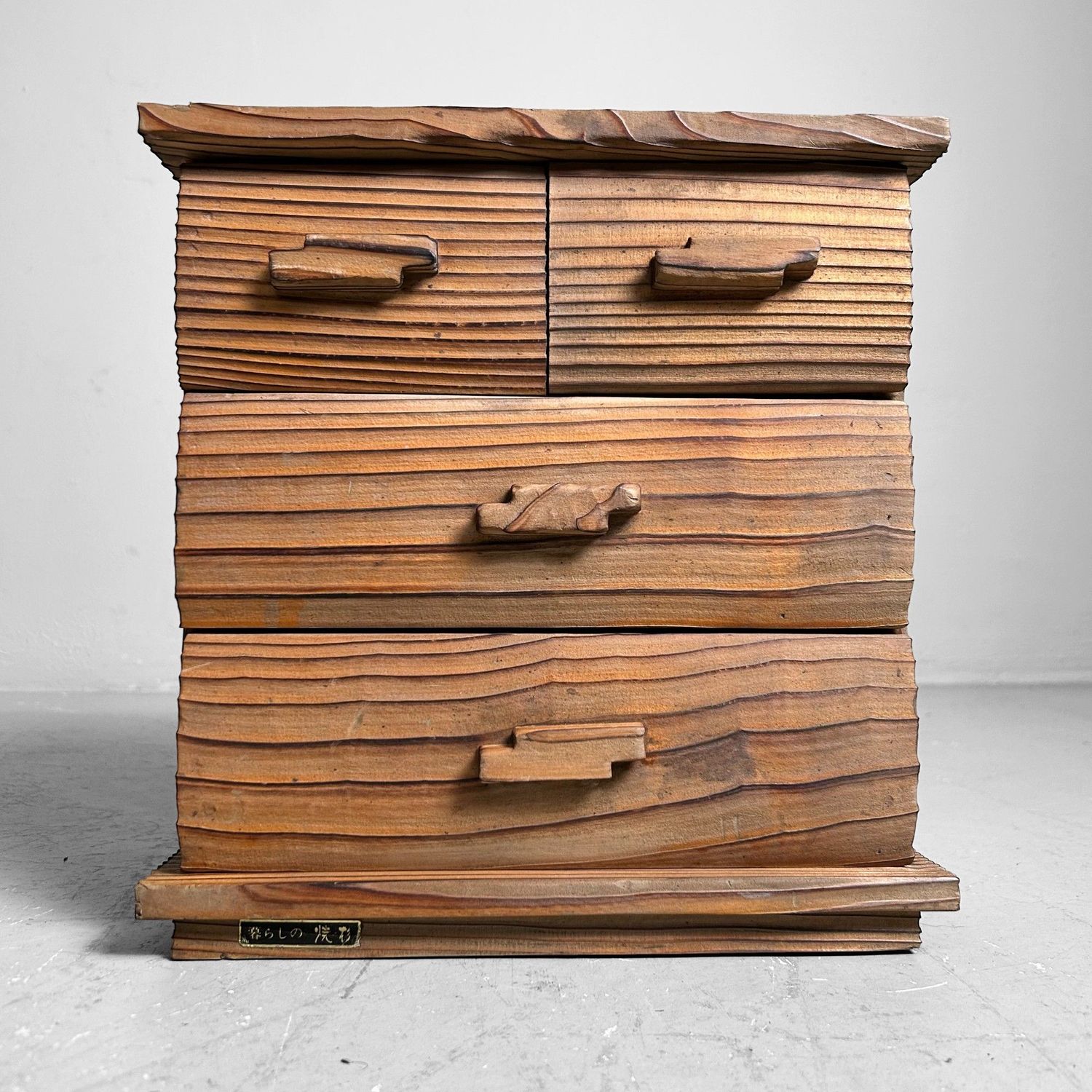 Yakusugi Wooden Jewelry Cabinet, Japan, Shōwa Period.