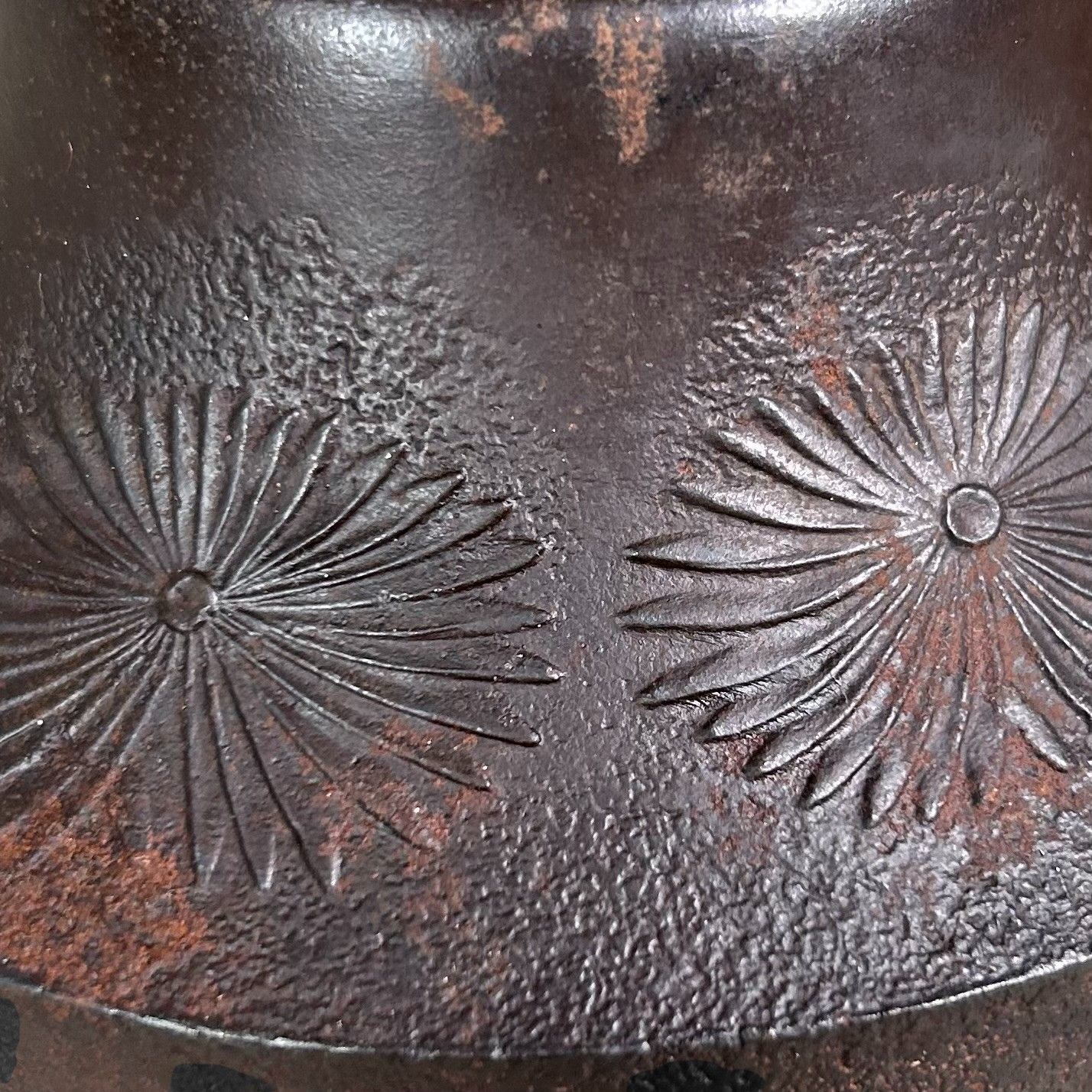 Antieke Tetsubin, Gietijzeren Theepot, Meiji Periode.