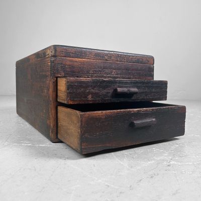 Antique Japanese Calligraphy Cabinet, Meiji Period.