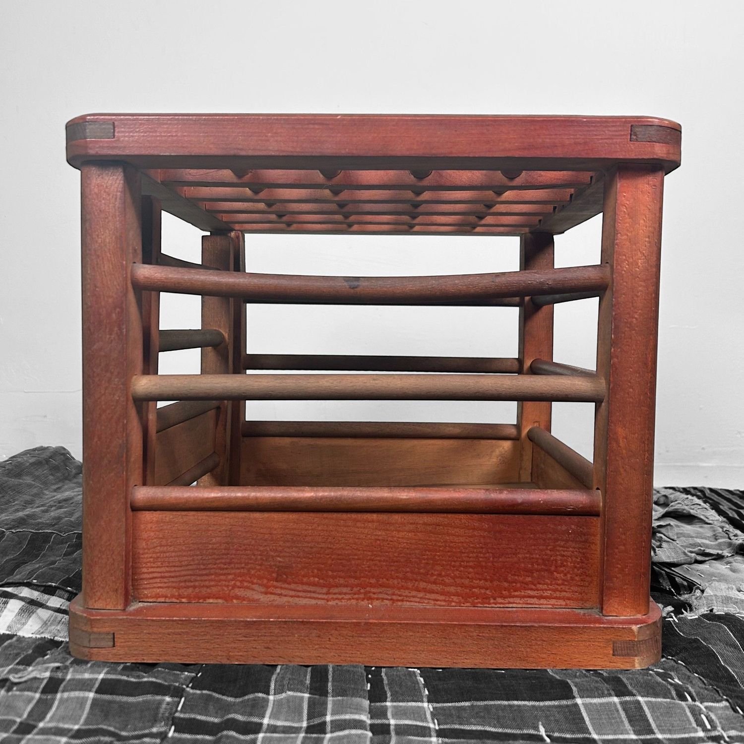 Traditional Wooden Kotatsu Table, Shōwa Period, Japan.