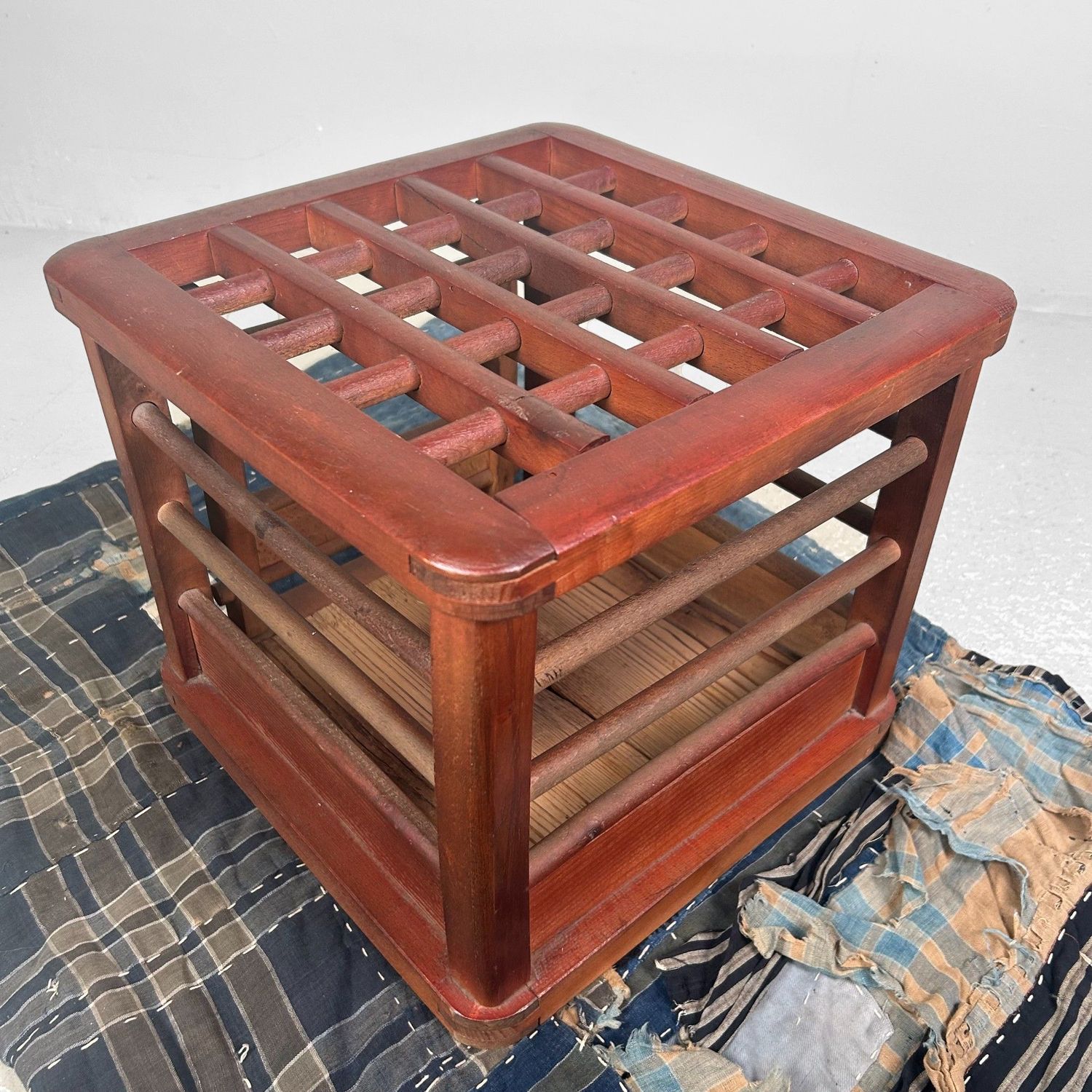 Traditional Wooden Kotatsu Table, Shōwa Period, Japan.