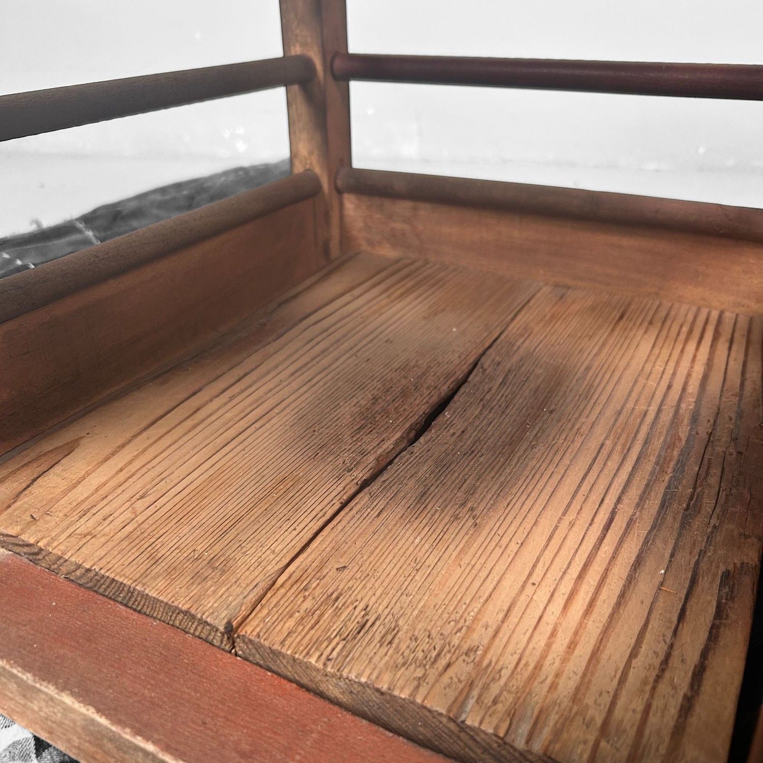 Traditional Wooden Kotatsu Table, Shōwa Period, Japan.