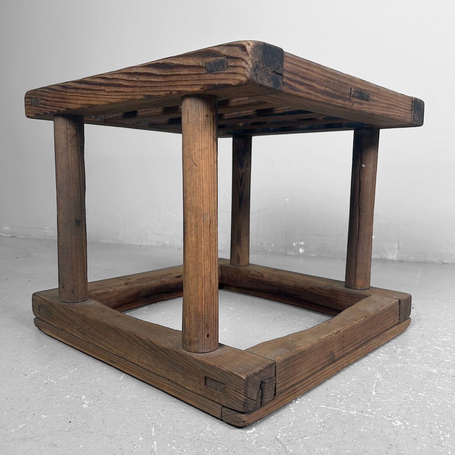 Traditional Wooden Kotatsu Table, Early Shōwa Period, Japan.