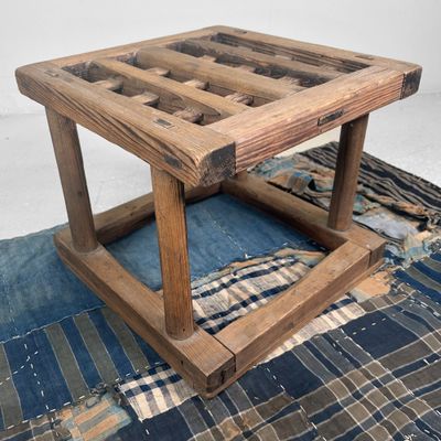 Traditional Wooden Kotatsu Table, Early Shōwa Period, Japan.