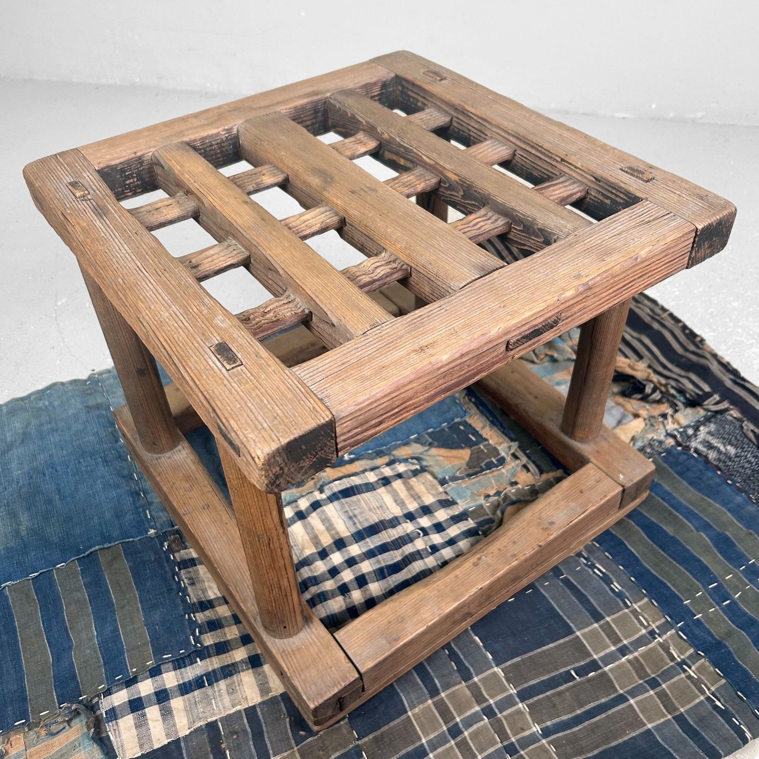 Traditional Wooden Kotatsu Table, Early Shōwa Period, Japan.