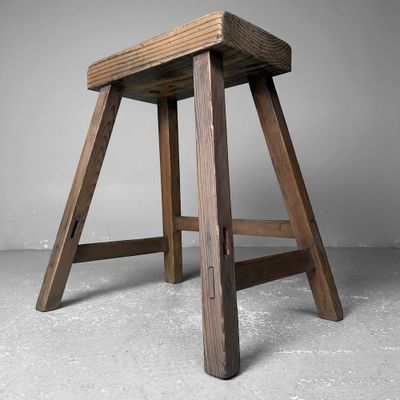 Houten Kruk, Fumidai 踏み台, Taishō-periode, Japan.