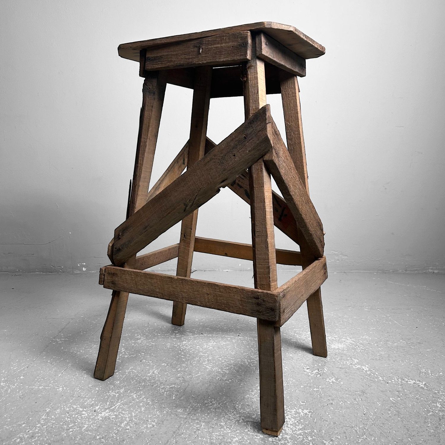 Japanese Wooden Stool, Mingei 民芸, Early Shōwa Period.