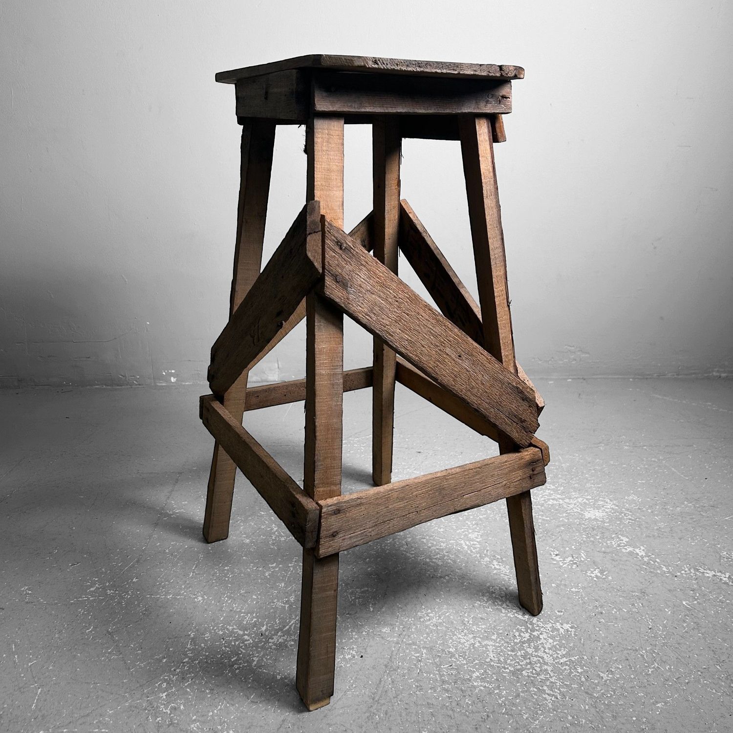 Japanese Wooden Stool, Mingei 民芸, Early Shōwa Period.