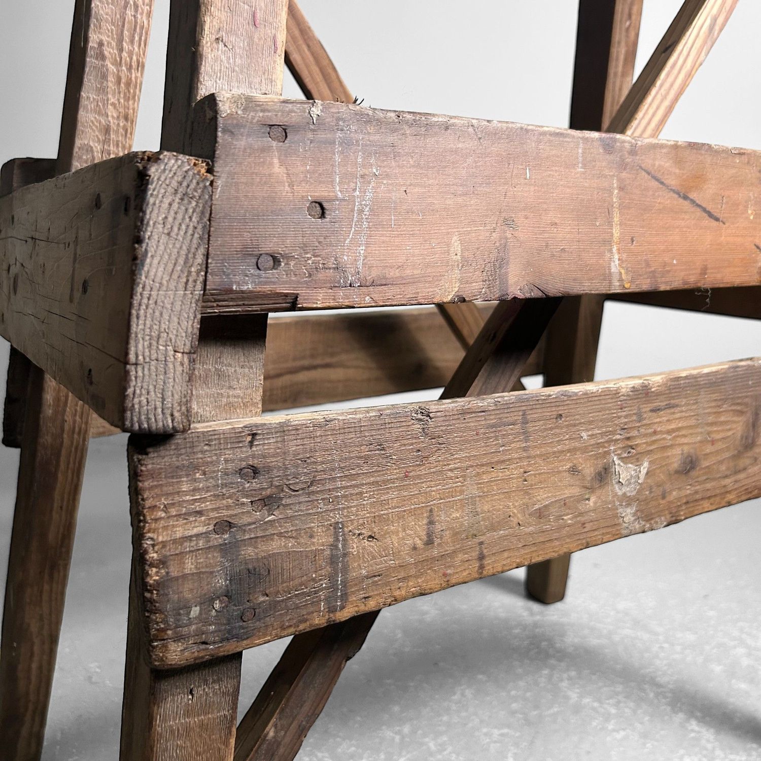 Minimalist Wooden Stool, Fumidai, Taishō Period, Japan.