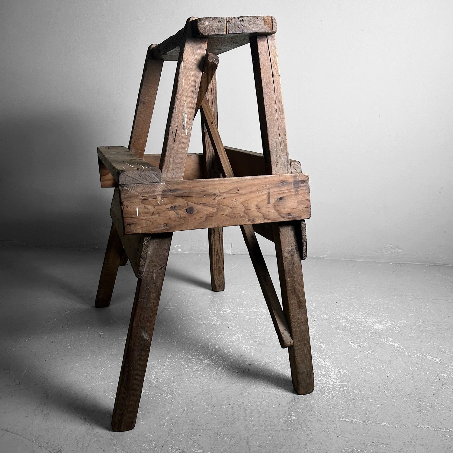 Minimalist Wooden Stool, Fumidai, Taishō Period, Japan.