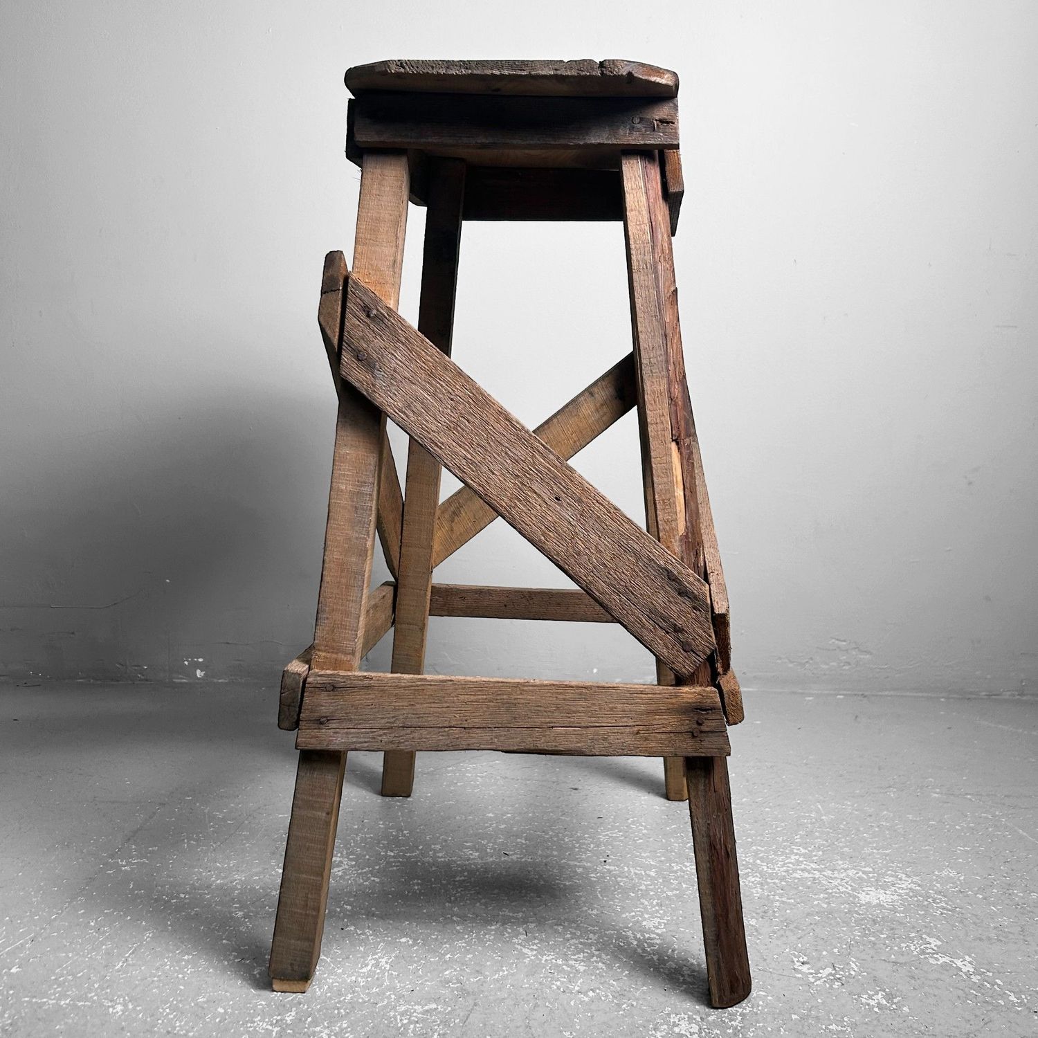 Japanese Wooden Stool, Mingei 民芸, Early Shōwa Period.