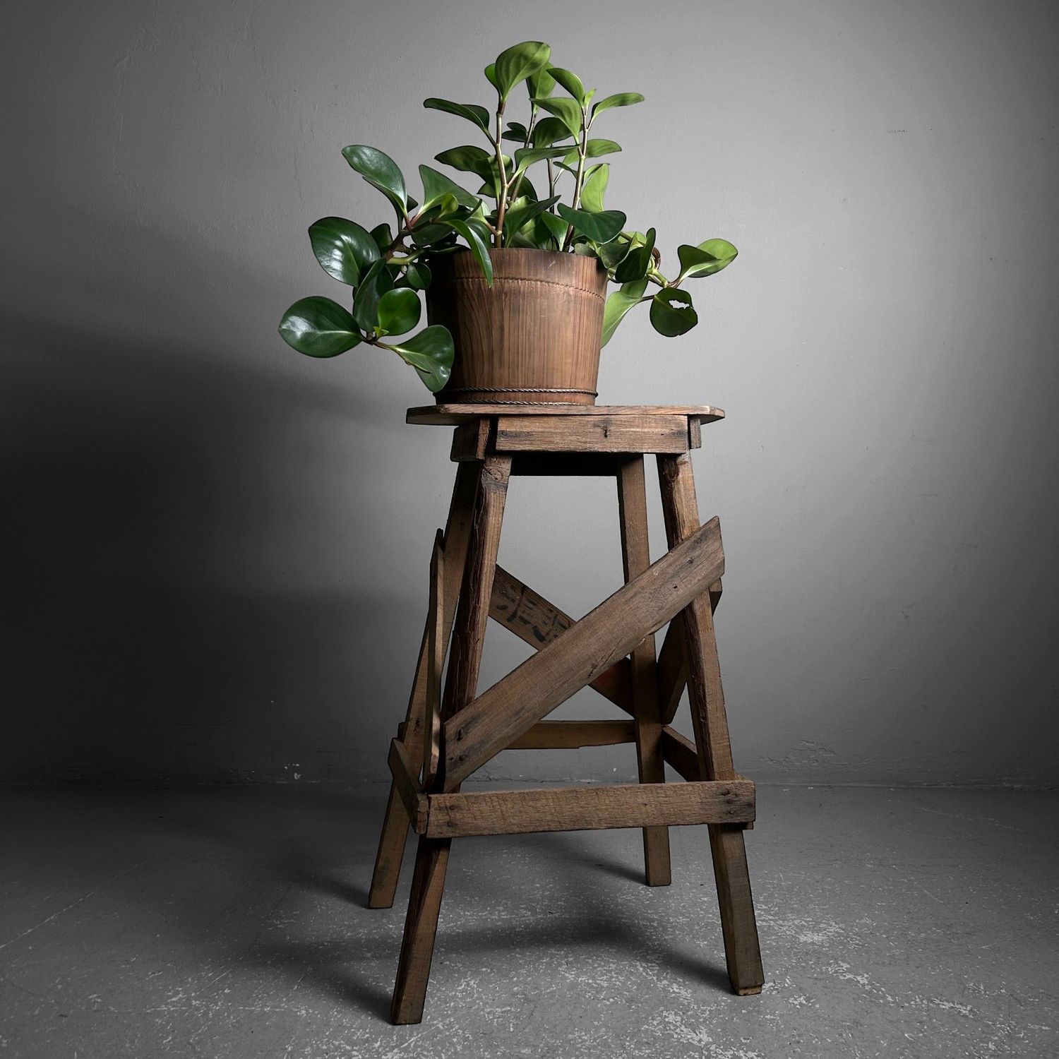Japanese Wooden Stool, Mingei 民芸, Early Shōwa Period.