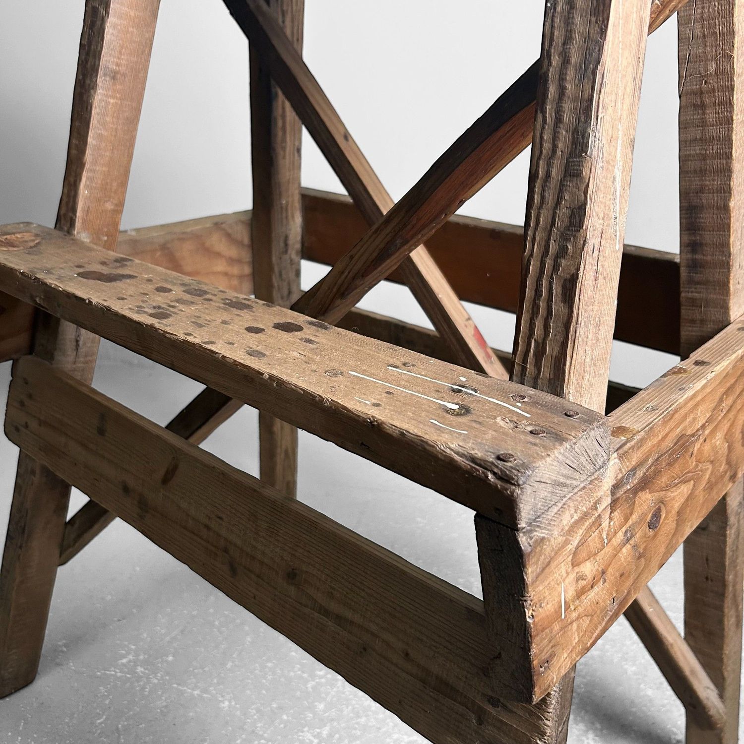 Minimalist Wooden Stool, Fumidai, Taishō Period, Japan.