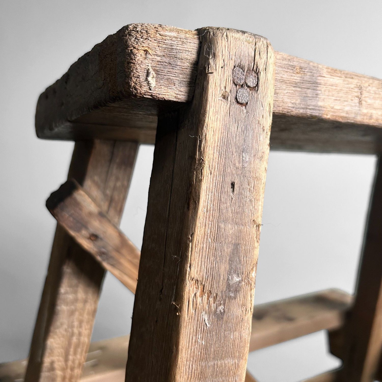 Minimalist Wooden Stool, Fumidai, Taishō Period, Japan.