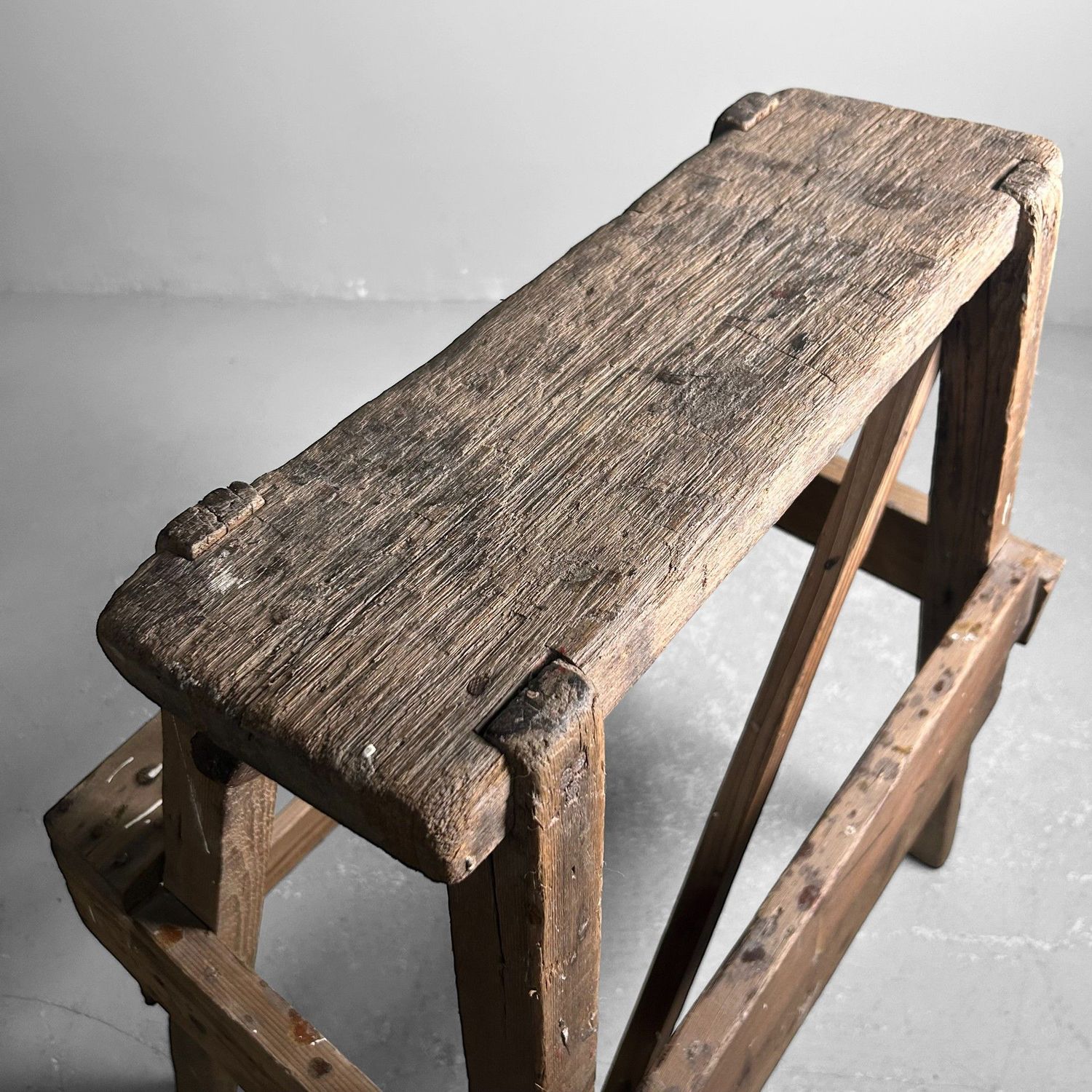 Minimalist Wooden Stool, Fumidai, Taishō Period, Japan.