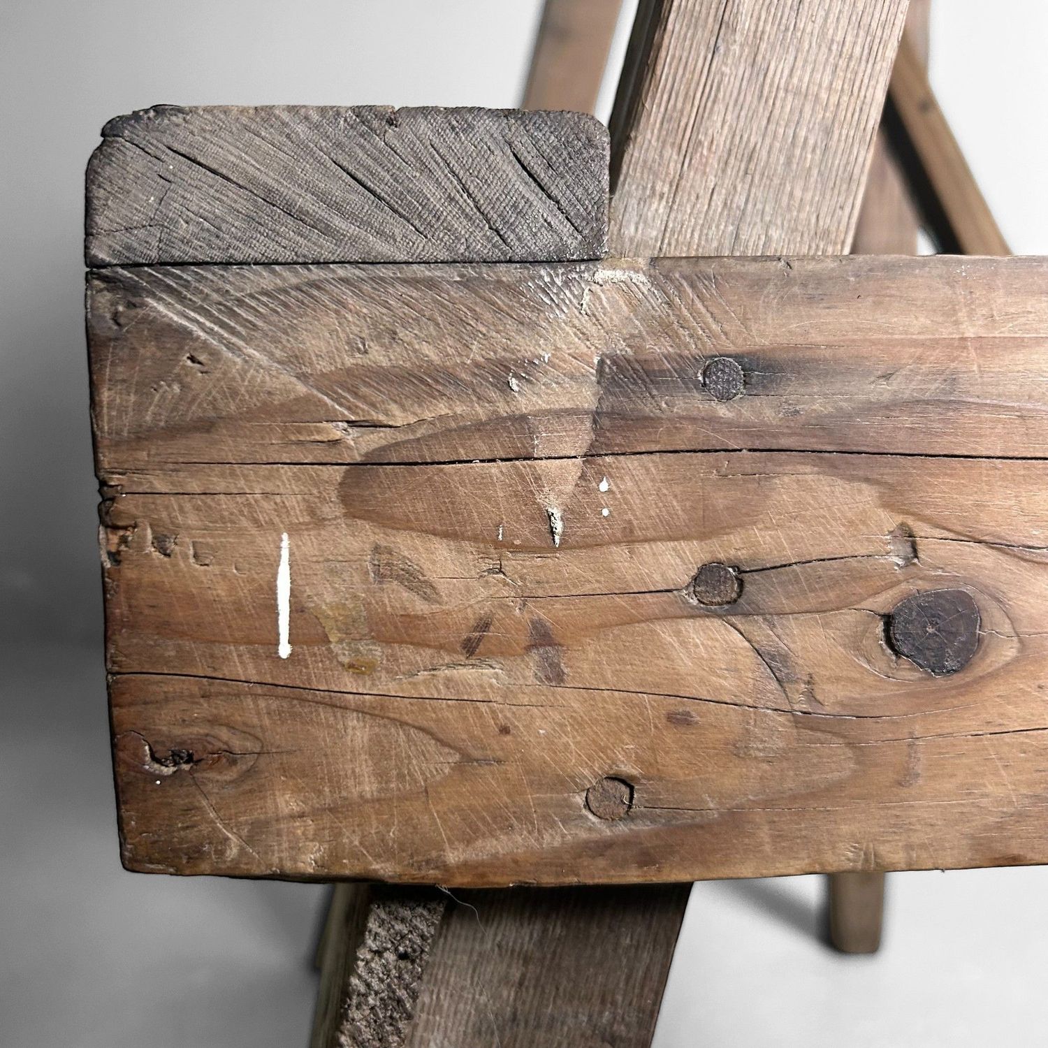Minimalist Wooden Stool, Fumidai, Taishō Period, Japan.