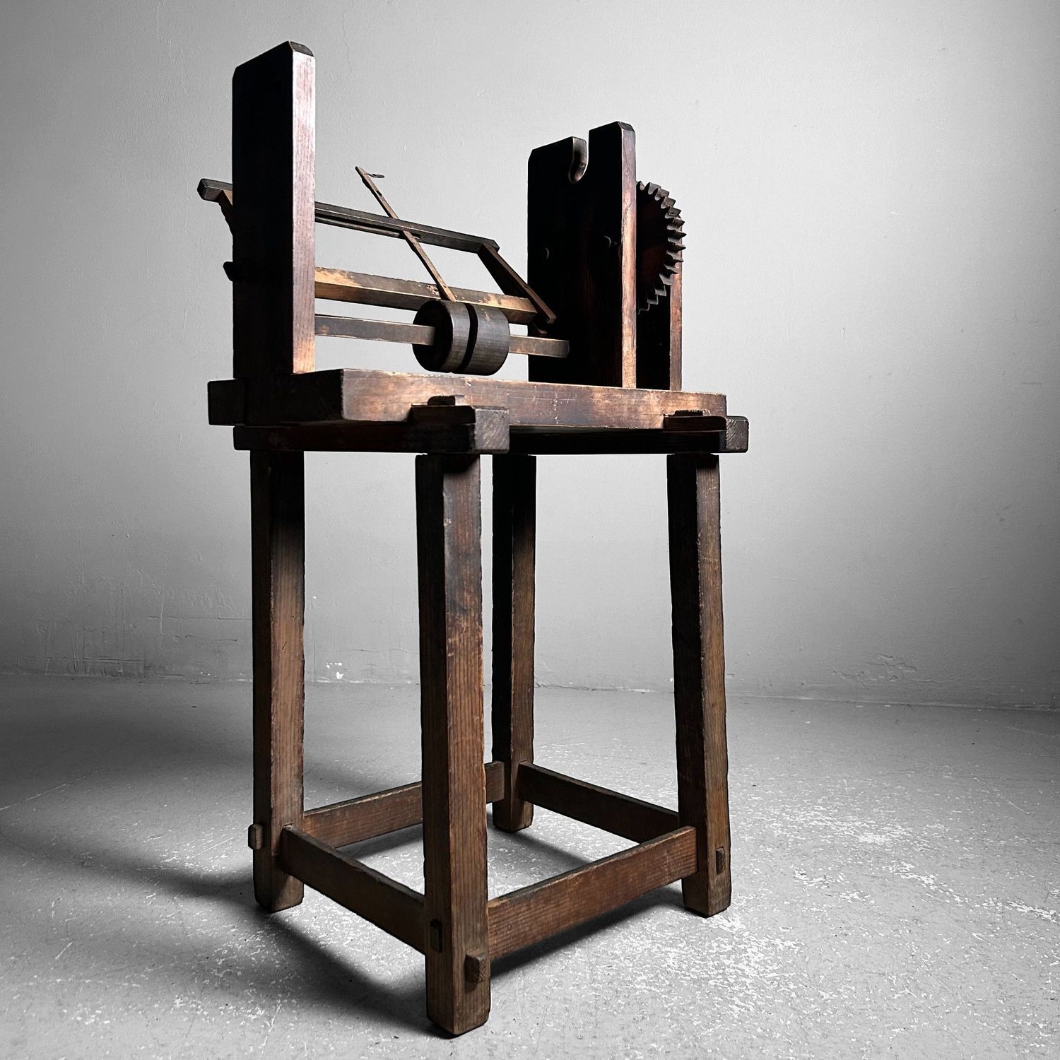 Traditionele Itomaki (糸巻き), Japans Spinnewiel, Meiji-periode.