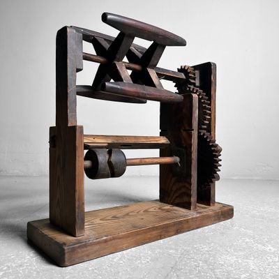 Traditionele Itomaki (糸巻き), Japans Spinnewiel, Meiji-periode.