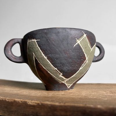 Japanse Keramieken Kom, Chawan, Shōwa Periode.