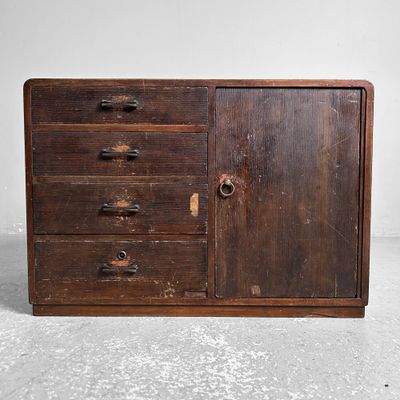 Small Wooden Drawer Cabinet, Japanese Ko-dansu, Taishō Period.