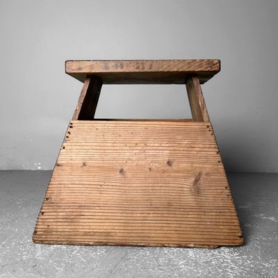 Minimalist Fumidai, Wooden Step Stool, 1950s, Japan.
