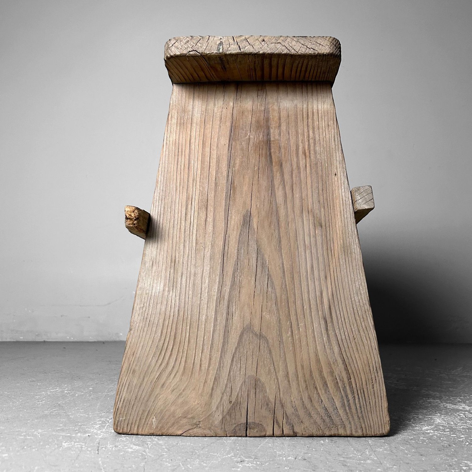 Vintage Houten Kruk, Fumidai, Shōwa-periode, Japan.