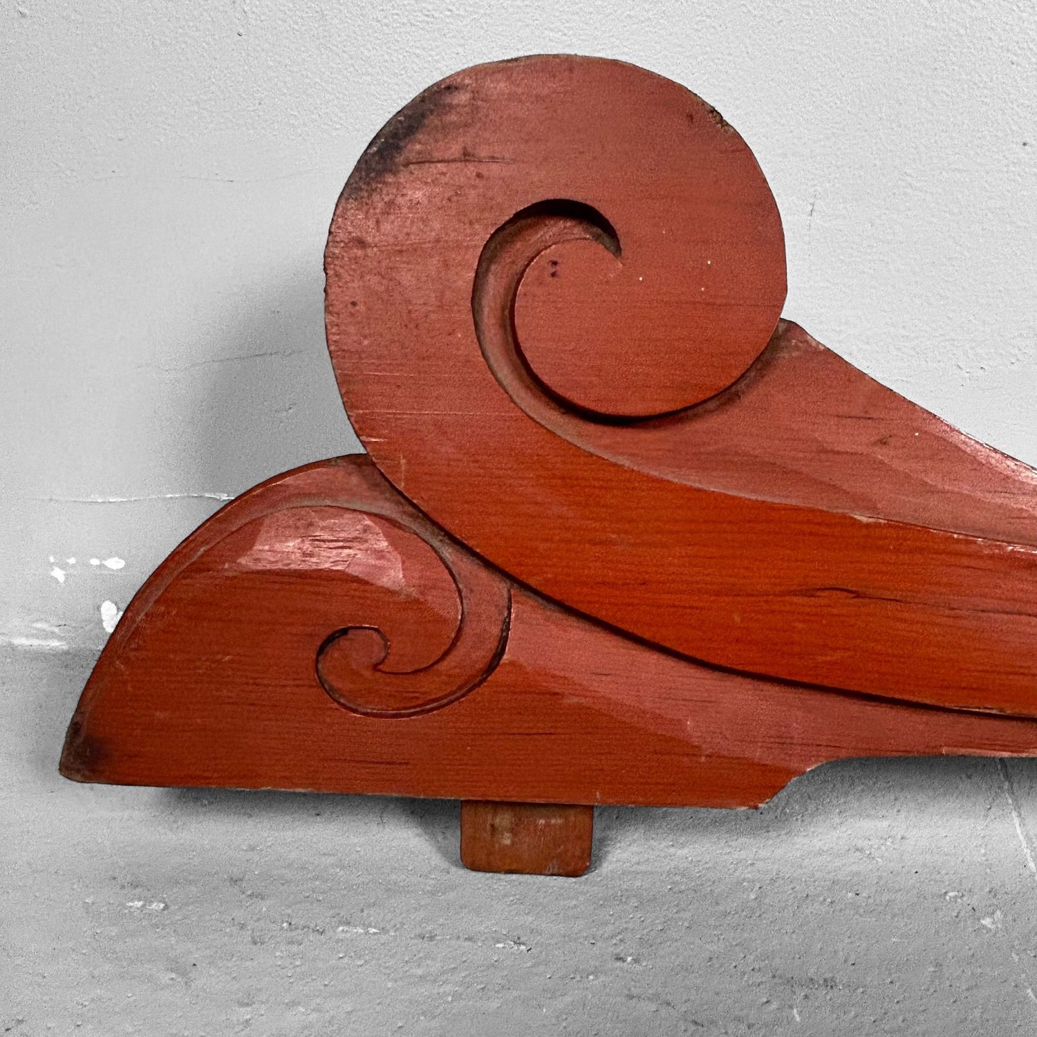 Antieke Spiegel, Houten Meubel Ornament, Taishō Periode, Japan.