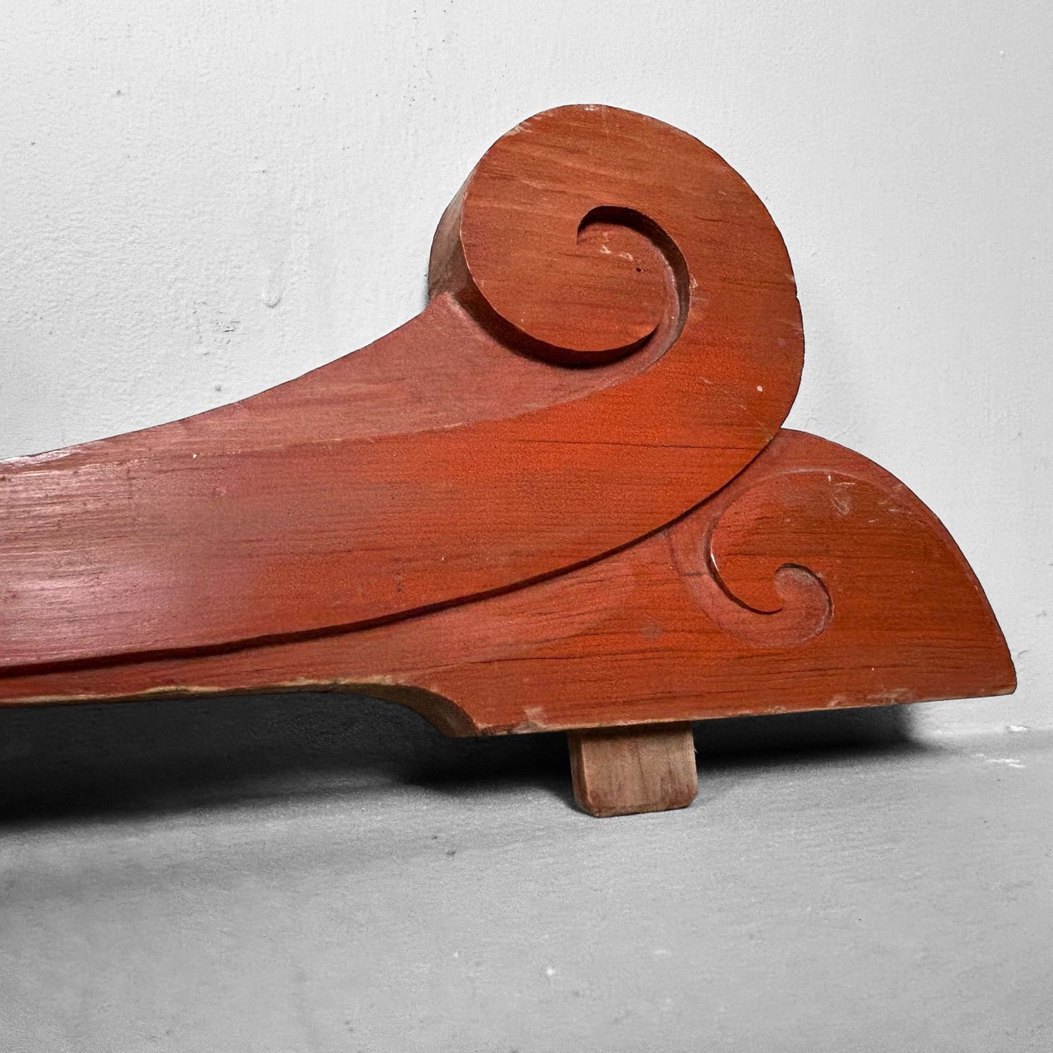 Antieke Spiegel, Houten Meubel Ornament, Taishō Periode, Japan.