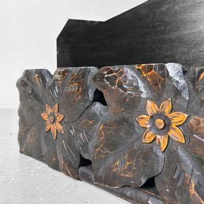 Japanese Hand-Carved Literature Holder, 1930s-1940s.