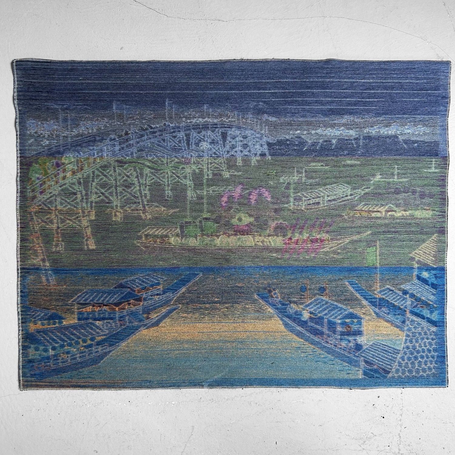 Textiel, Kanda Festival Processie, Tokyo, Japan.