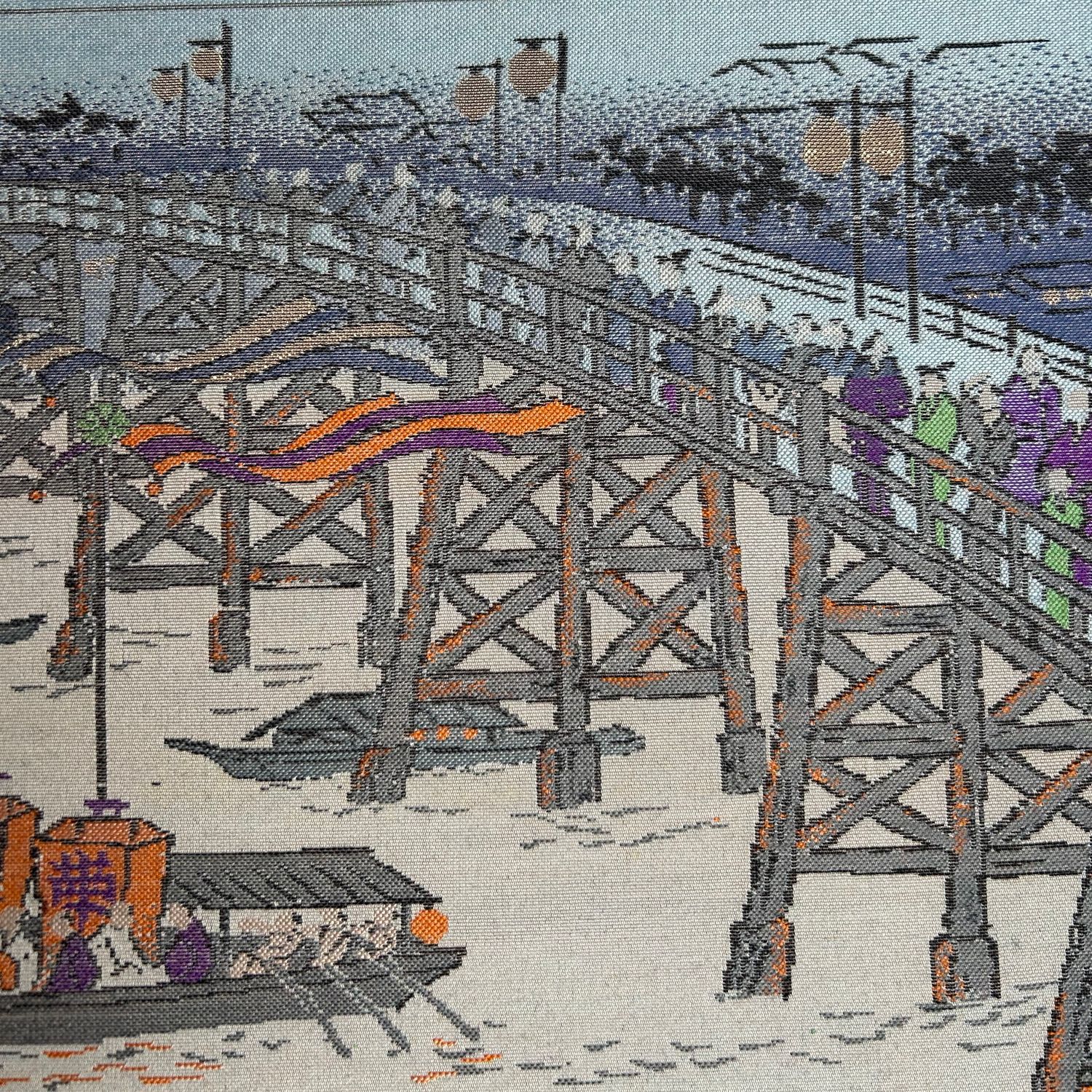 Textiel, Kanda Festival Processie, Tokyo, Japan.