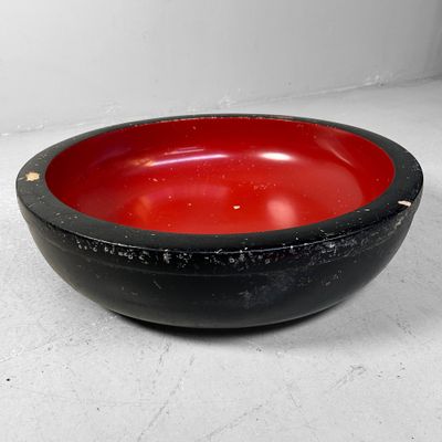 Grote Houten Deegkom, Urushi Lakwerk, Taishō Periode, Japan.