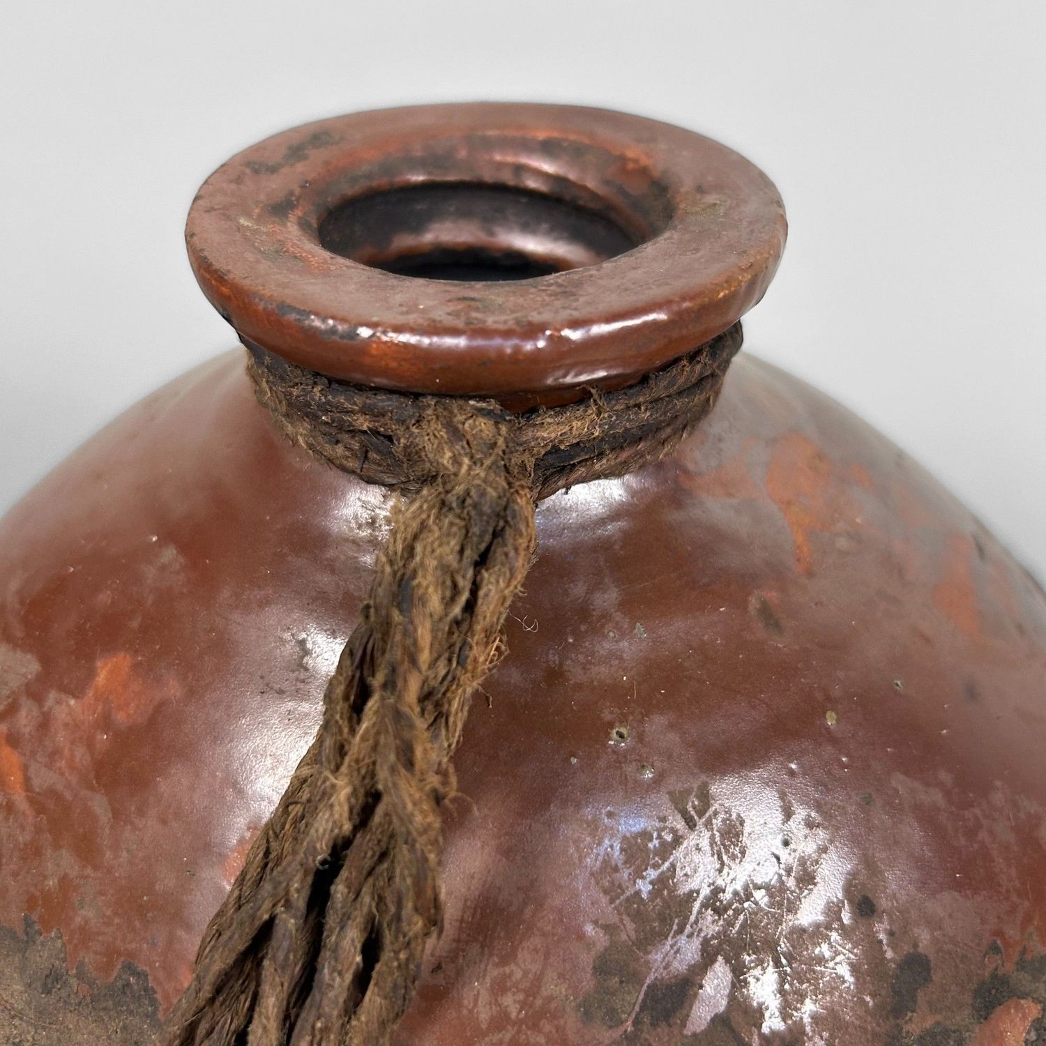 Organische Aardewerken Kruik, Tsjechië, 19e Eeuw.