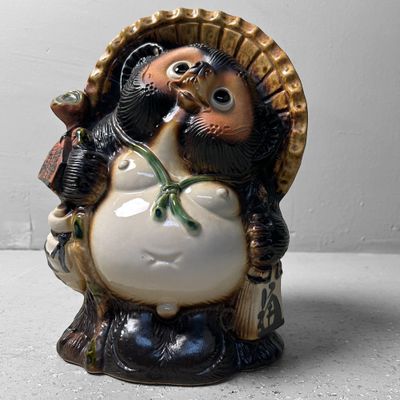 Decorative Tanuki Statue, Shigaraki, Shōwa Period, Japan.