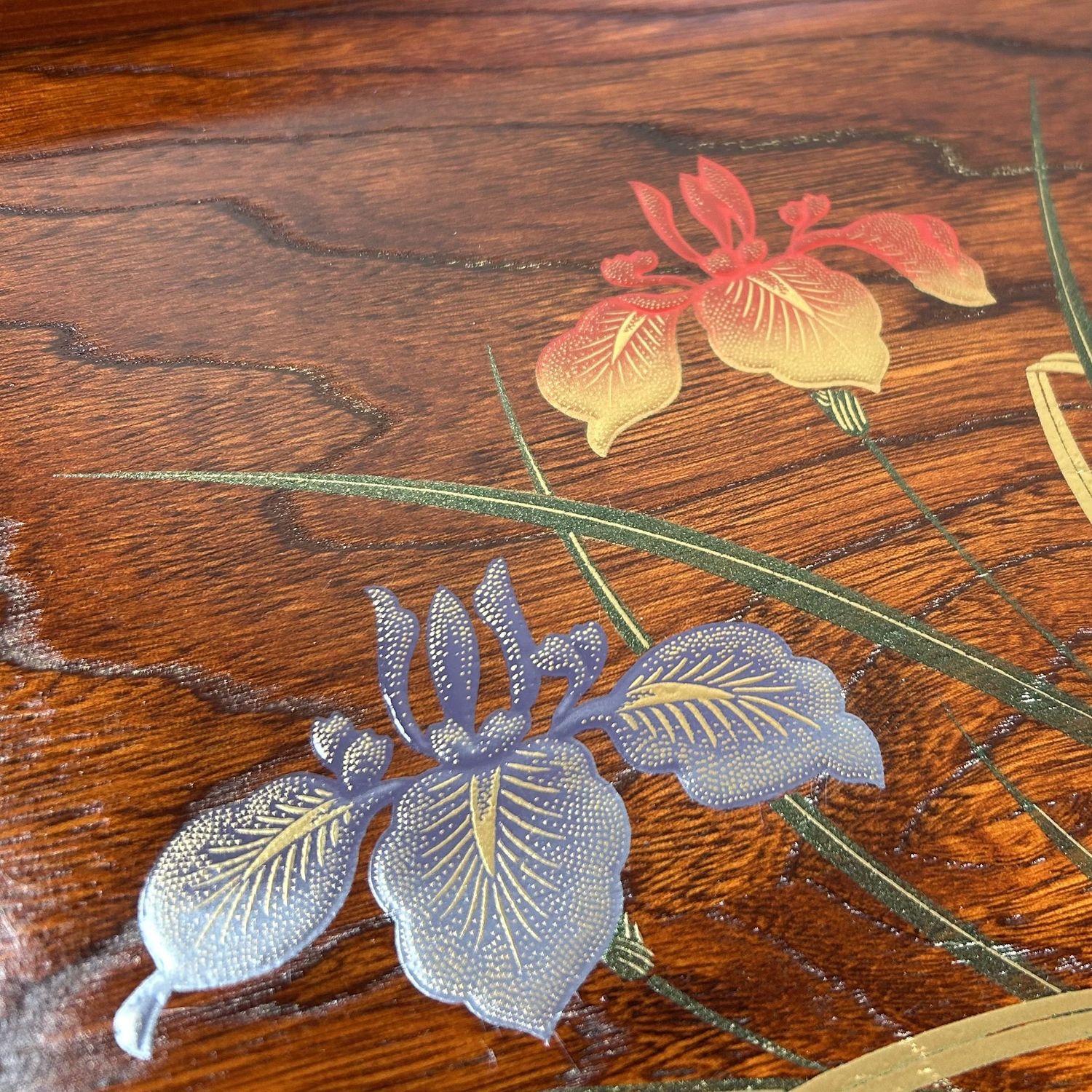 Vintage Japans Dienblad, 'Iris', jaren '70.